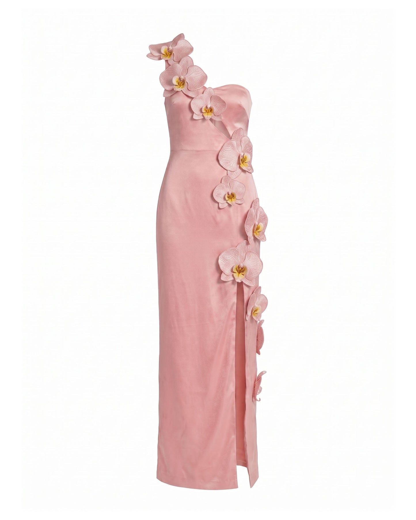 Orchid Embellished Cutout Slit Maxi Dress - Blush Pink