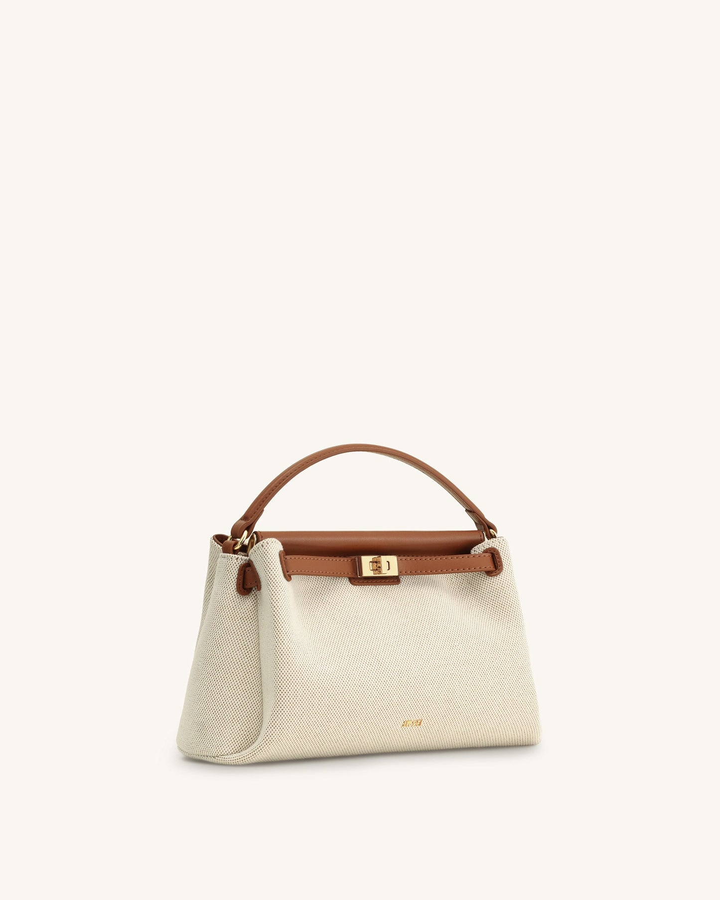 Carmen Top Handle Bag - Brown Canvas