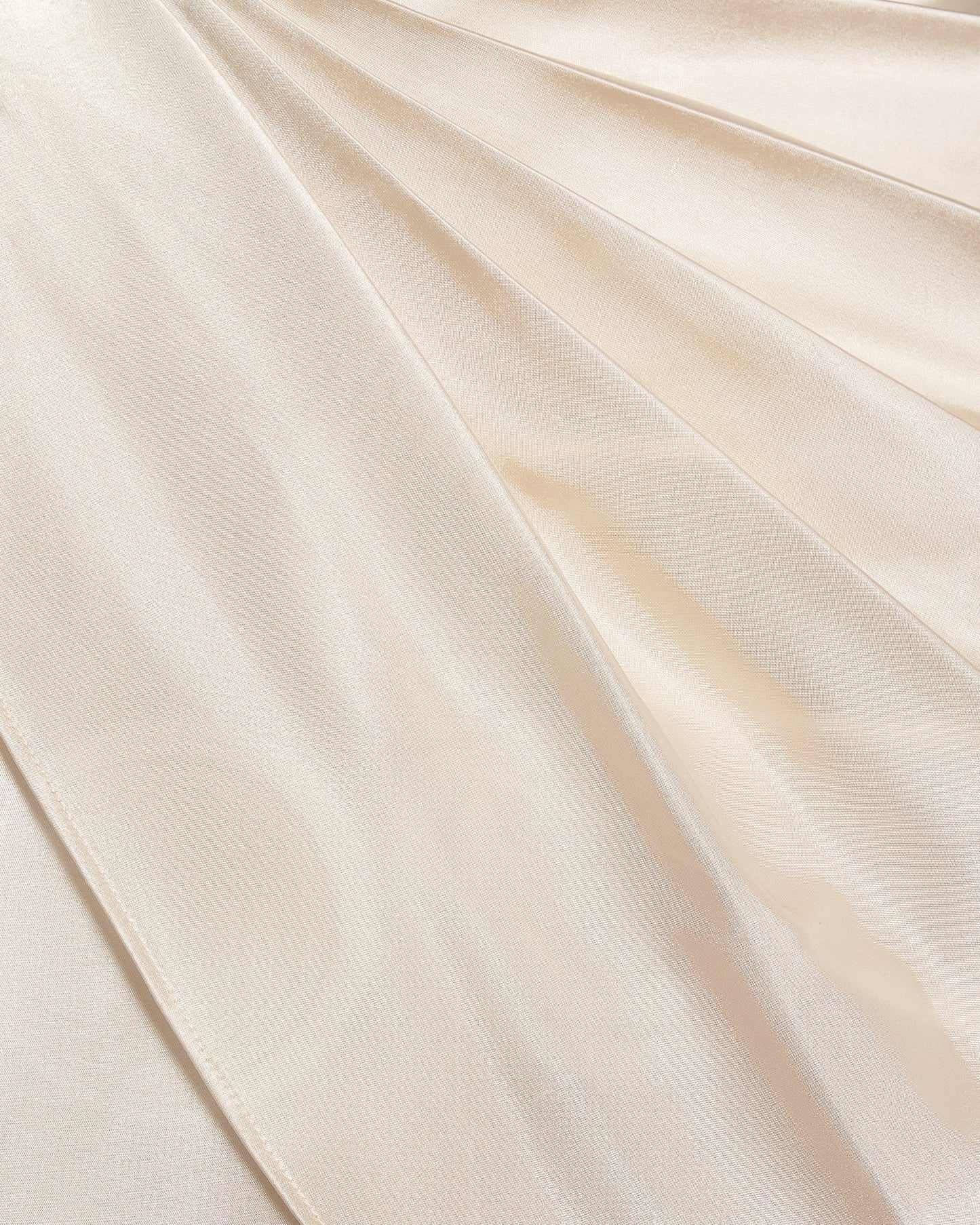 Asymmetric Drape High-Neck Cape Top - Cream