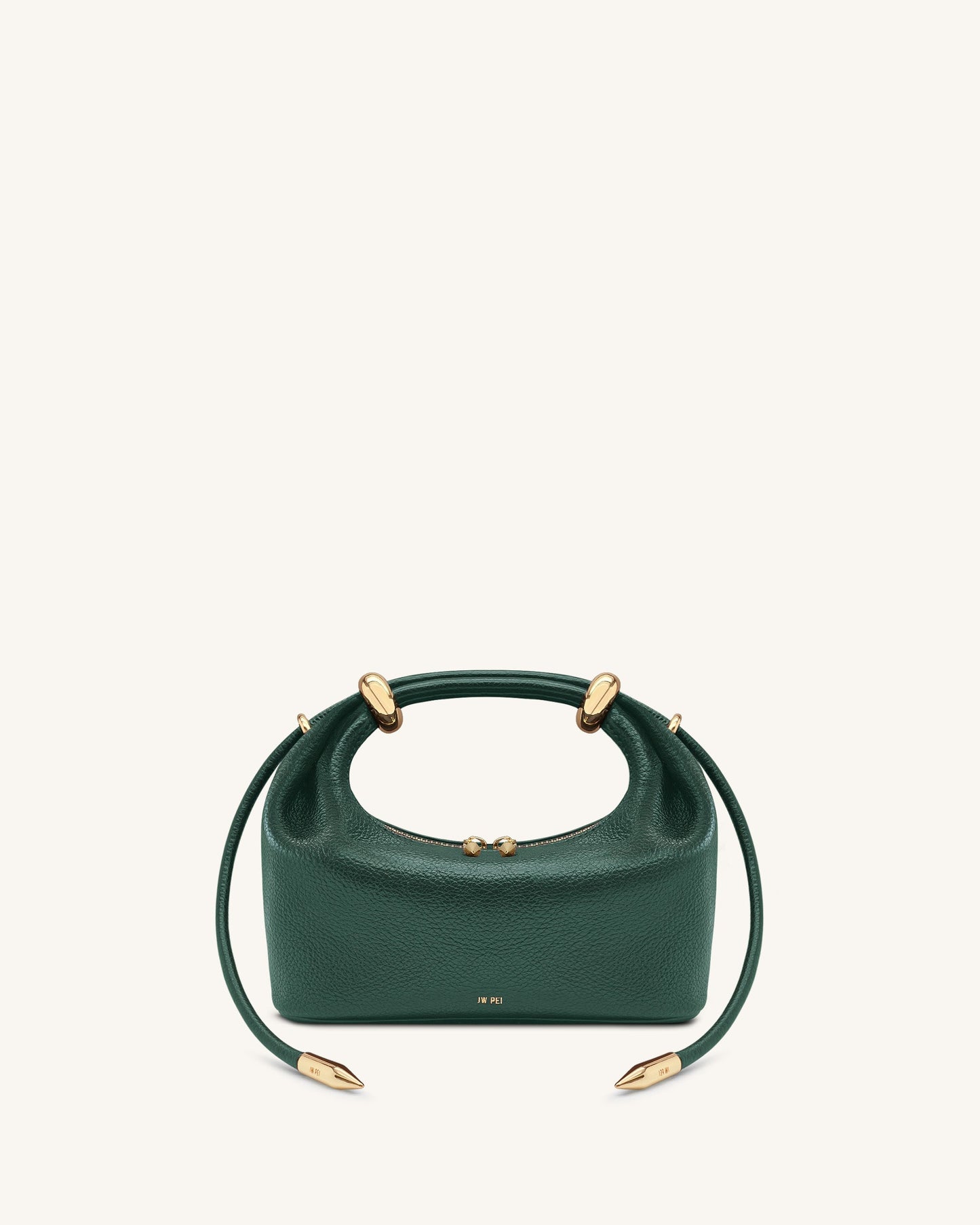 Ellie Metal Ring Embellished Top Handle Bag - Forest Green
