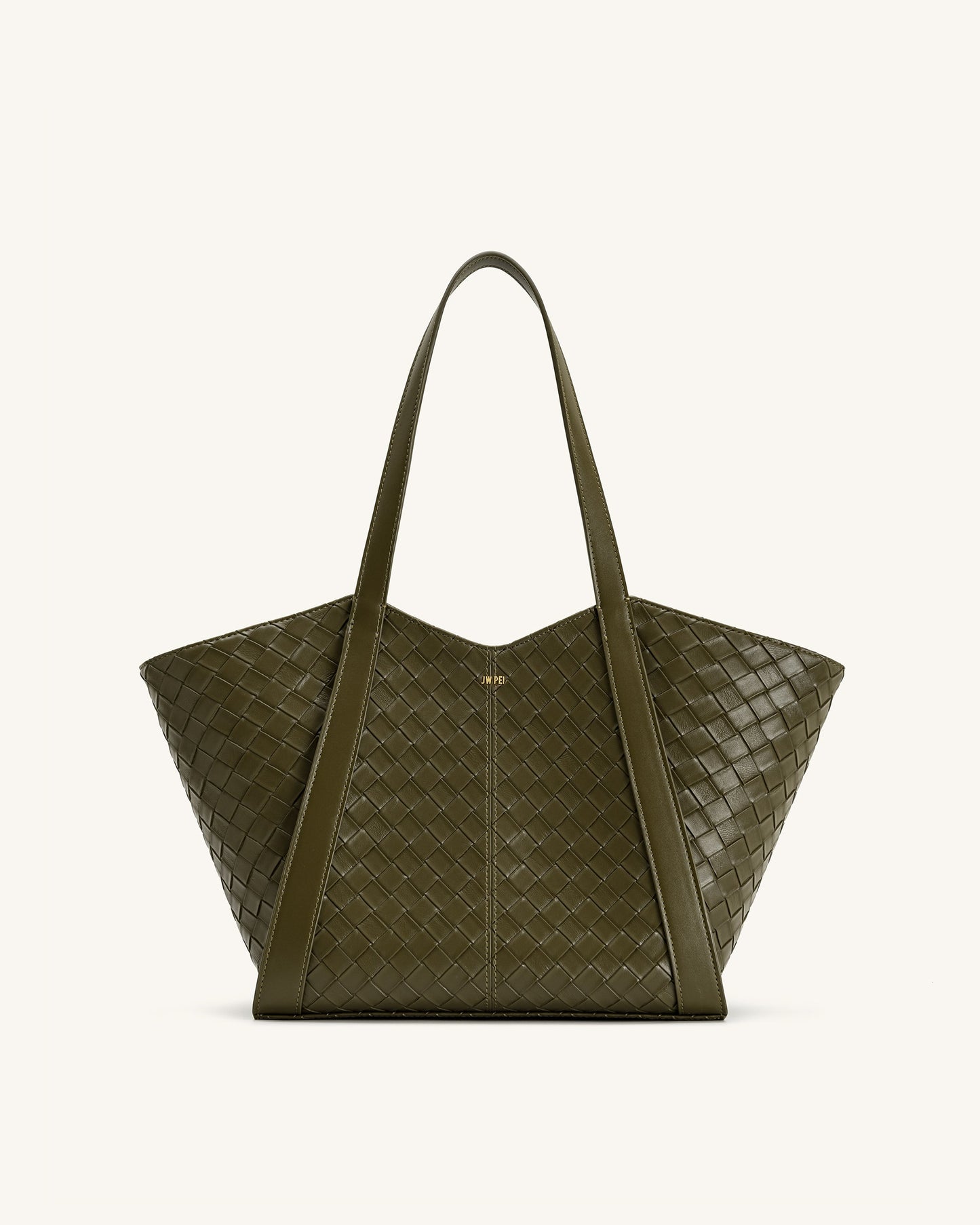 Kiana Large Capacity Weave Texture Tote Bag - Dark Olive