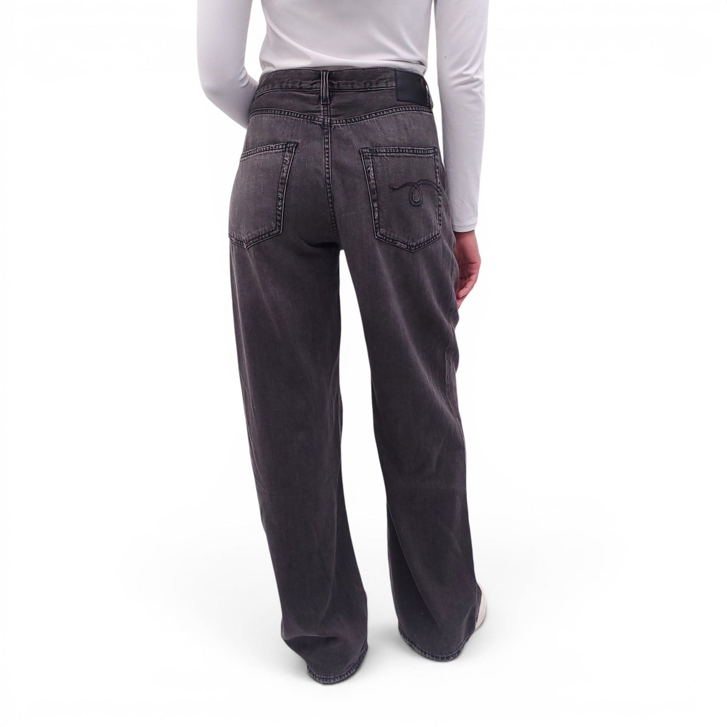 R13 'DAMON' PLEATED JEANS - SIZE 30