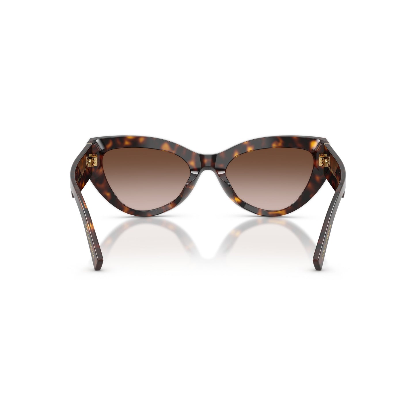 Cat-Eye Sunglasses With Tortoiseshell Frame And Gold Embellishments
