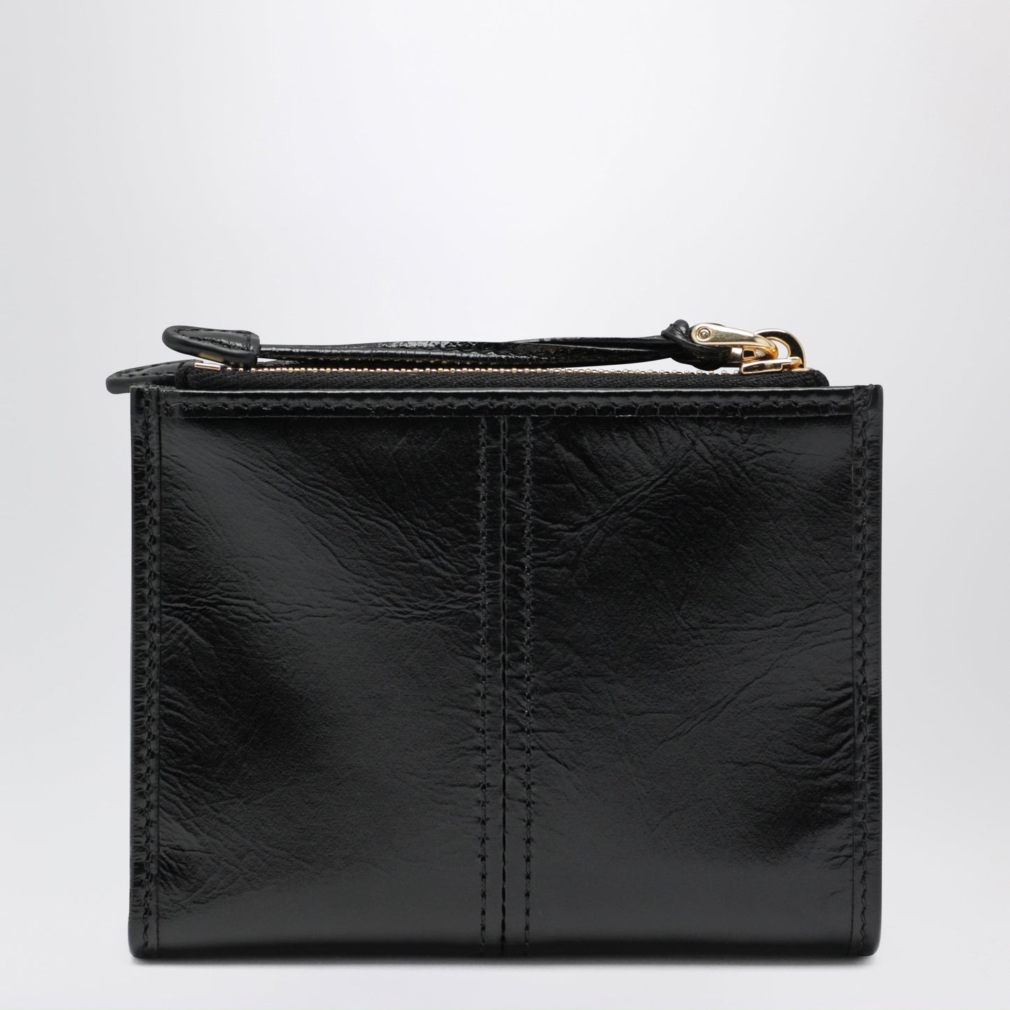 Prada Black Leather Small Wallet Women