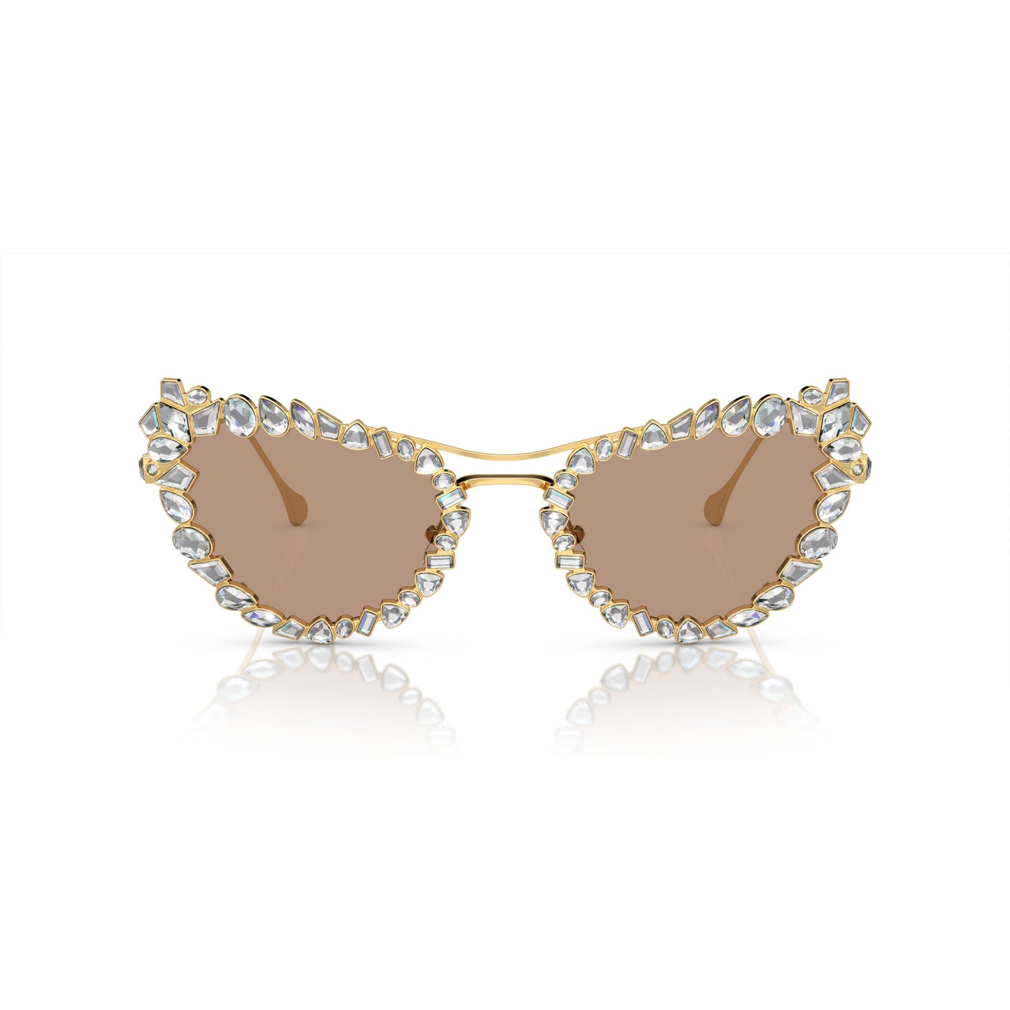 Cat-Eye Sunglasses With Crystal Embellishments