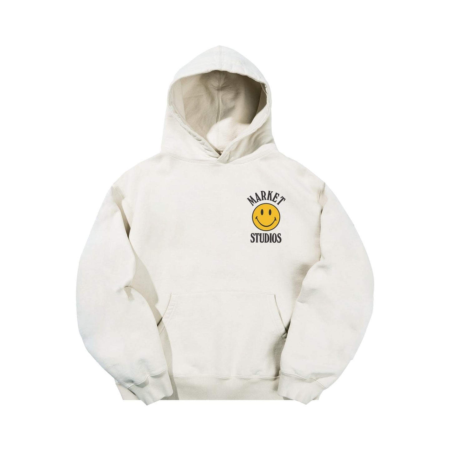 Men's Smiley Upside Down Lockup Hoodie In White