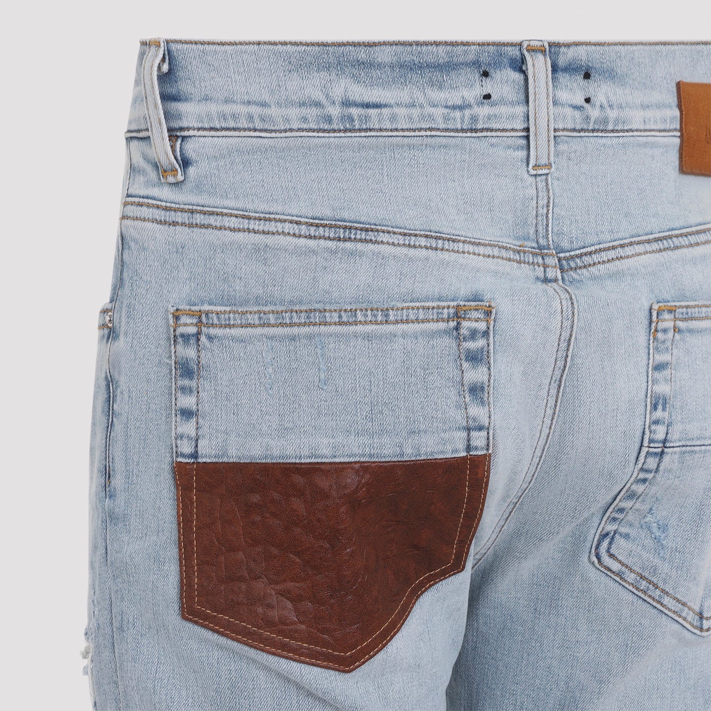 Amiri Crochet Leather Mx1 Jeans Men