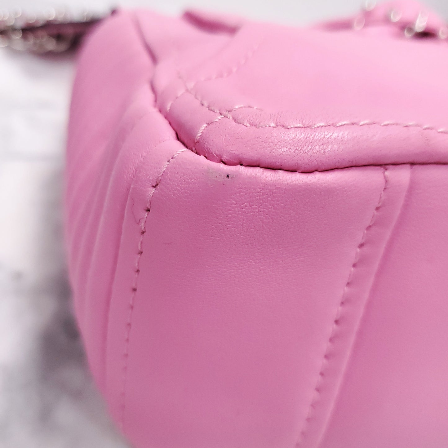MOSCHINO PINK BIKER JACKET PIERCING SHOULDER BAG