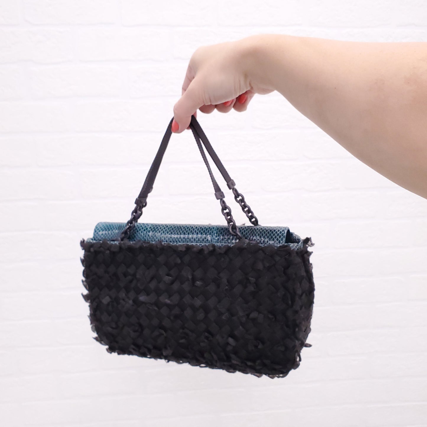 BOTTEGA VENETA INTRECCIATO PANELLED HANDBAG