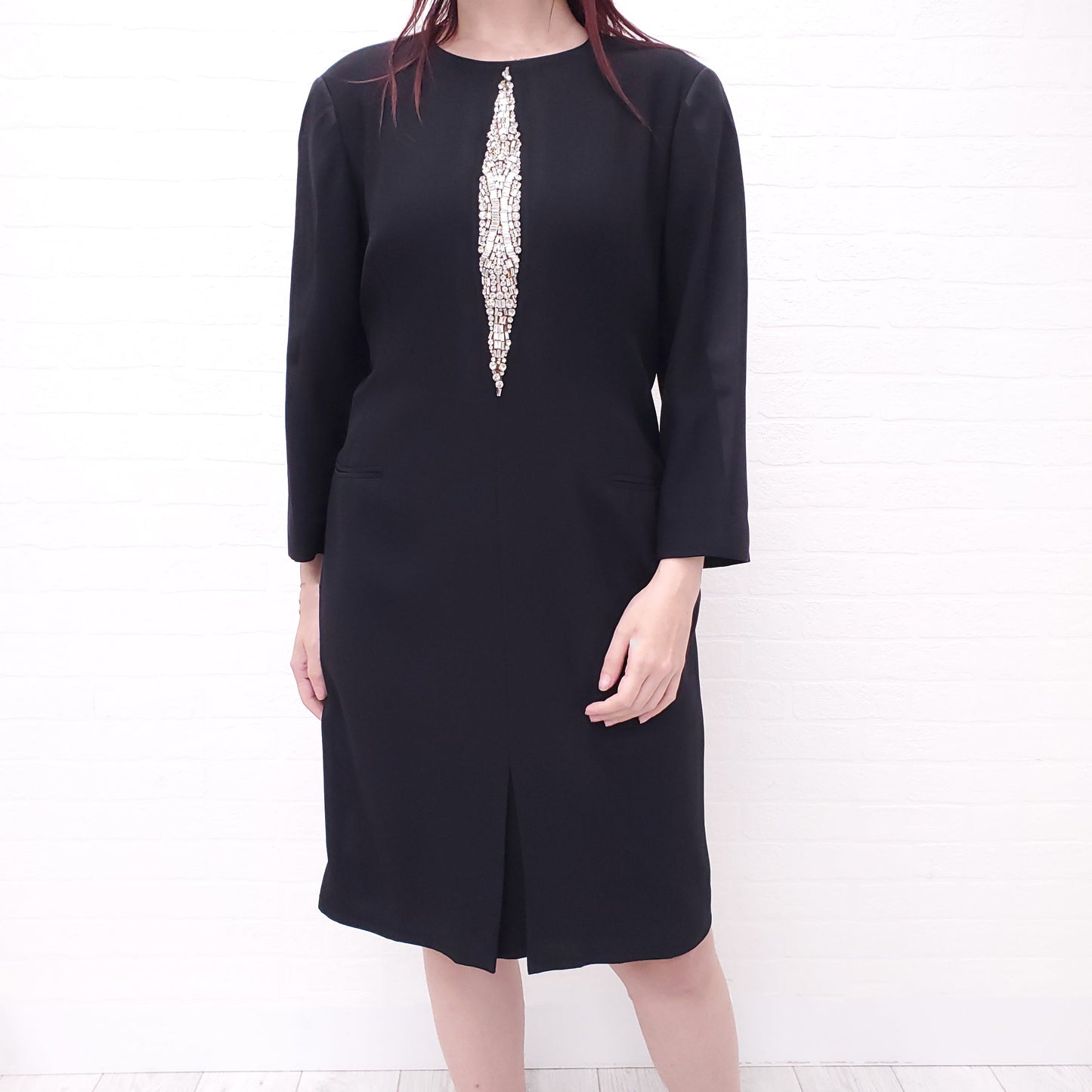 ALEXANDER MCQUEEN DRESS WITH SILVER DETAIL - SIZE 46