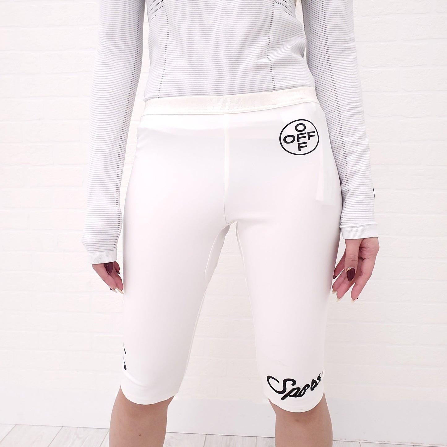 OFF-WHITE BIKER SHORTS - SIZE 42