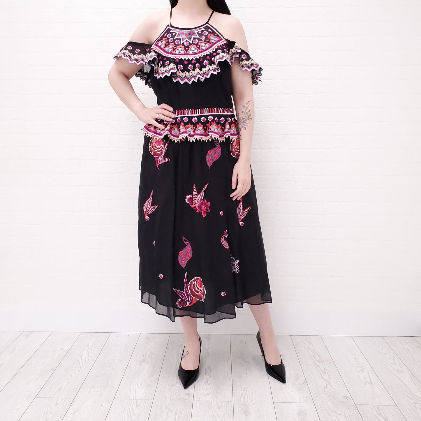 TEMPERLEY LONDON WILDFLOWER DRESS - SIZE 10