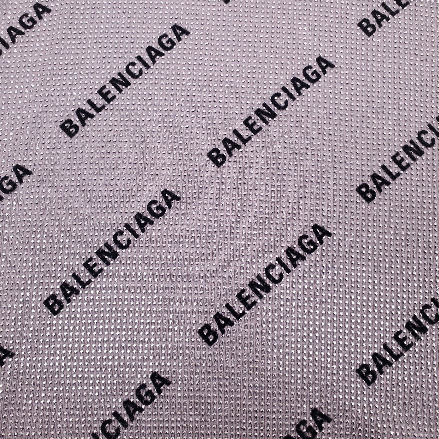 BALENCIAGA SILVER AND BLACK RHINESTONE LOGO TURTLENECK SWEATER - SIZE 2 (M)