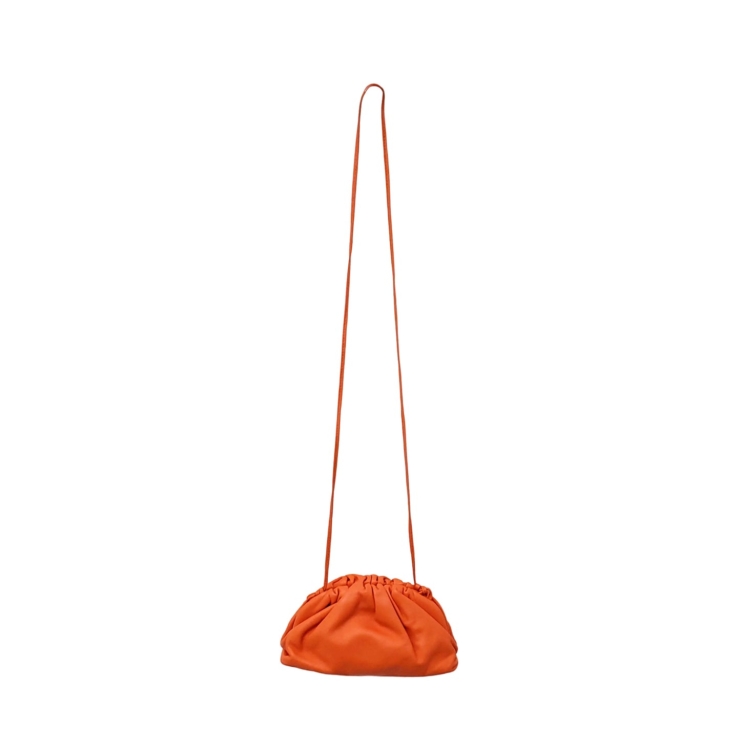 BOTTEGA VENETA ORANGE LEATHER POUCH CROSSBODY BAG