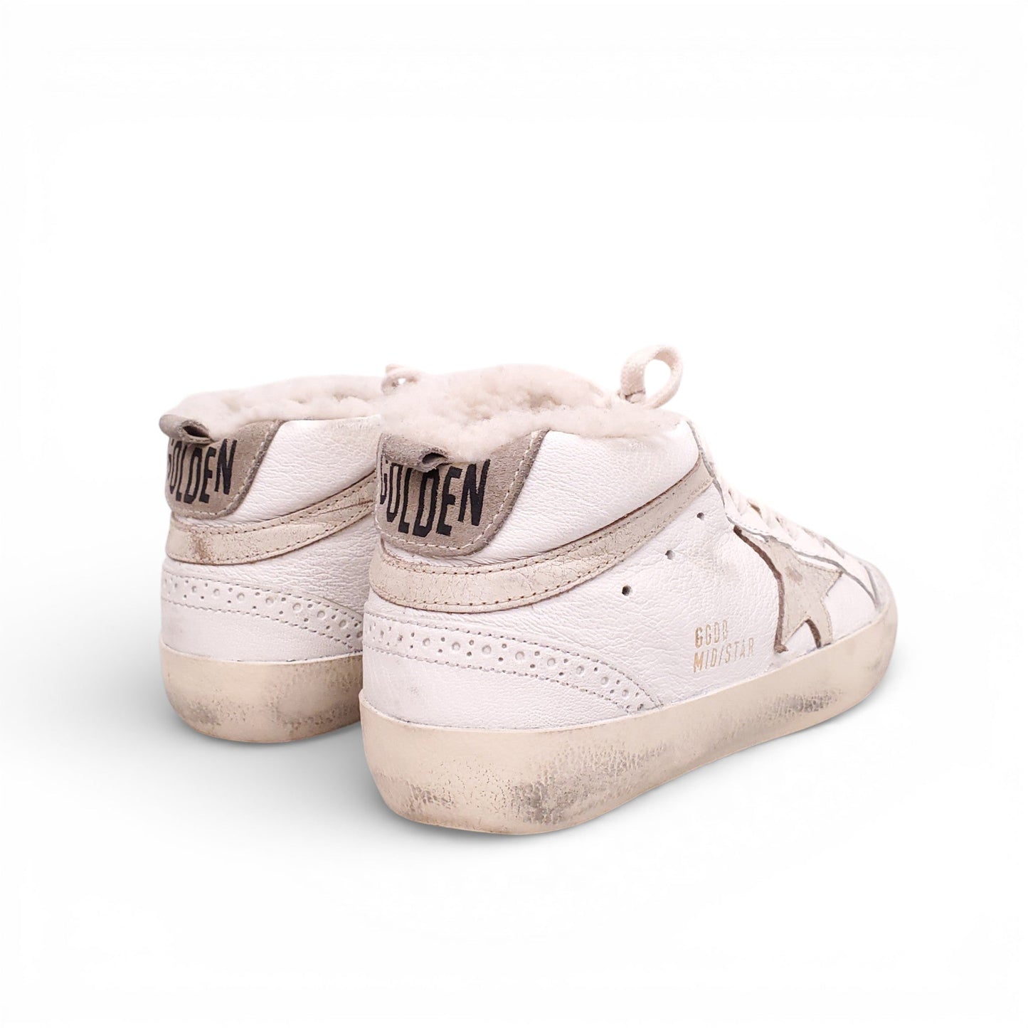 GOLDEN GOOSE MID STAR SNEAKERS WITH SHEARLING - SIZE 36