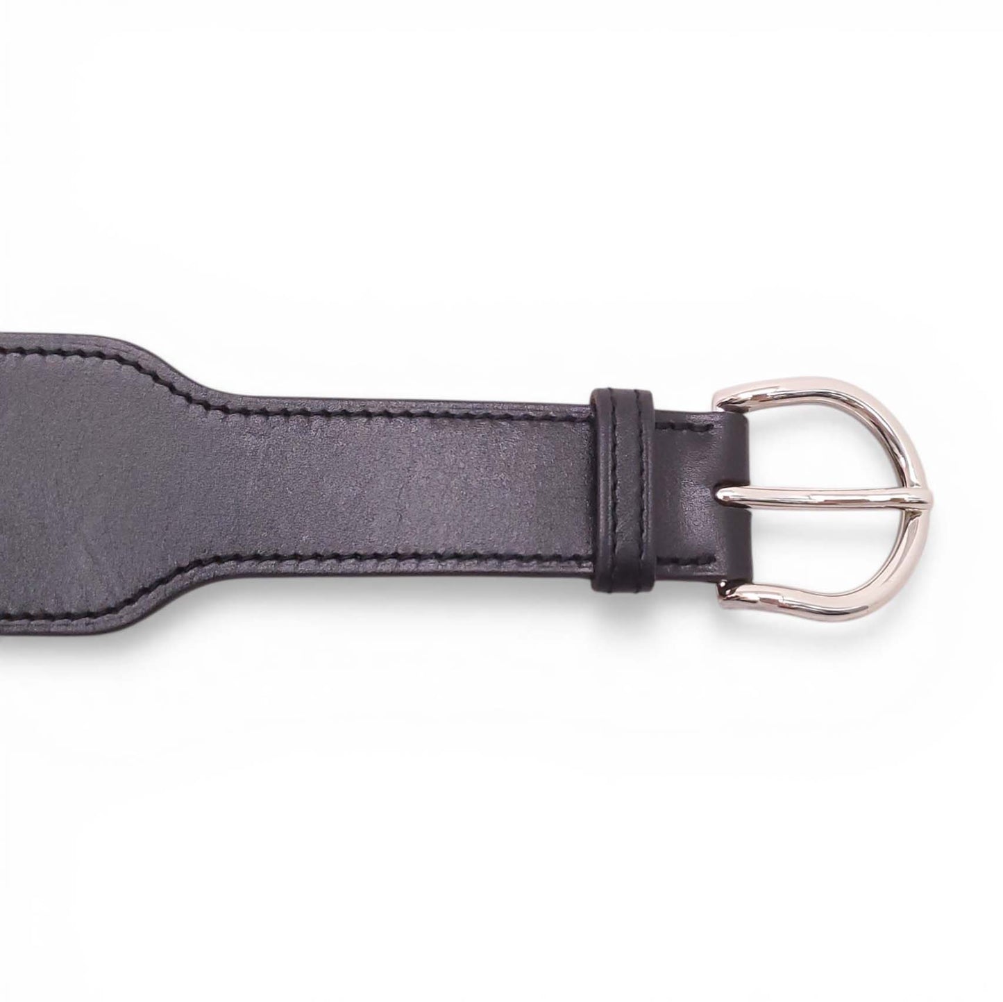 HERMÈS CHAIN DE’ANCRE BLACK LEATHER BELT - SIZE 75