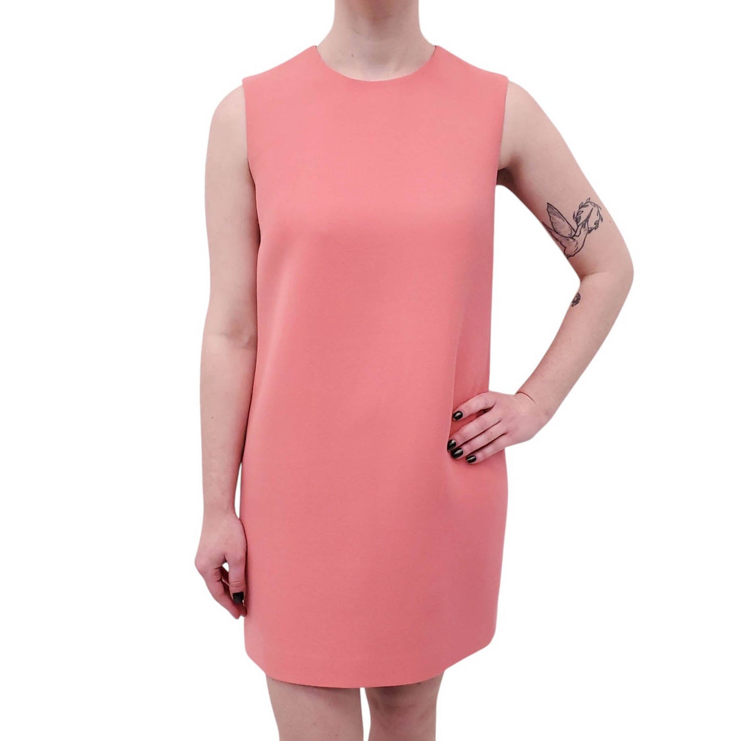 DOLCE & GABBANA CORAL PINK MINI DRESS - SIZE 42