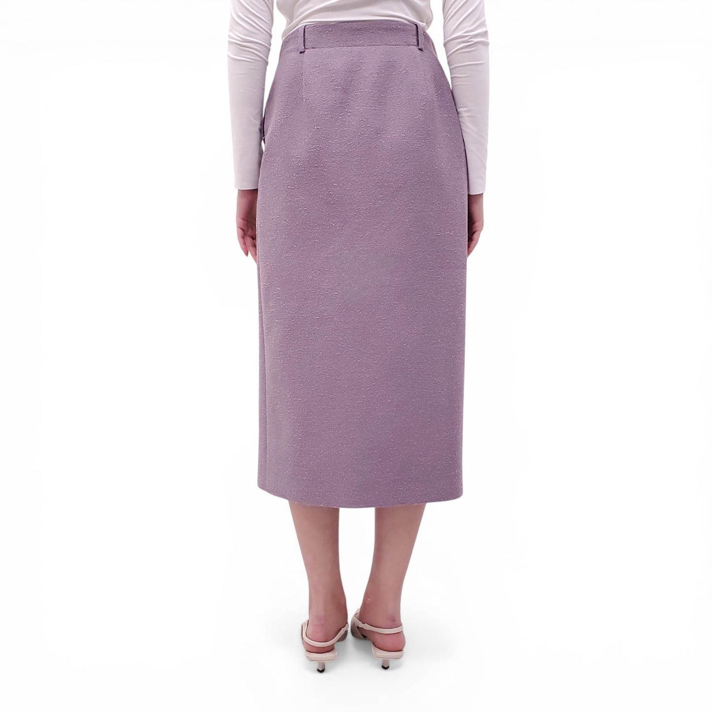 CHRISTIAN DIOR PURPLE TWEED SKIRT - SIZE 6