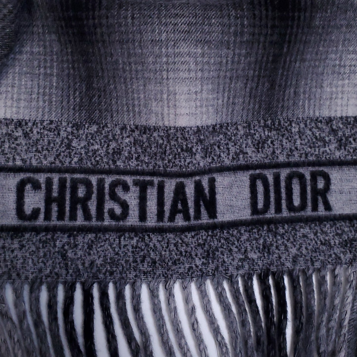 CHRISTIAN DIOR PLAID WOOL SLEEVELESS WRAP VEST WITH LOGO - SIZE 2