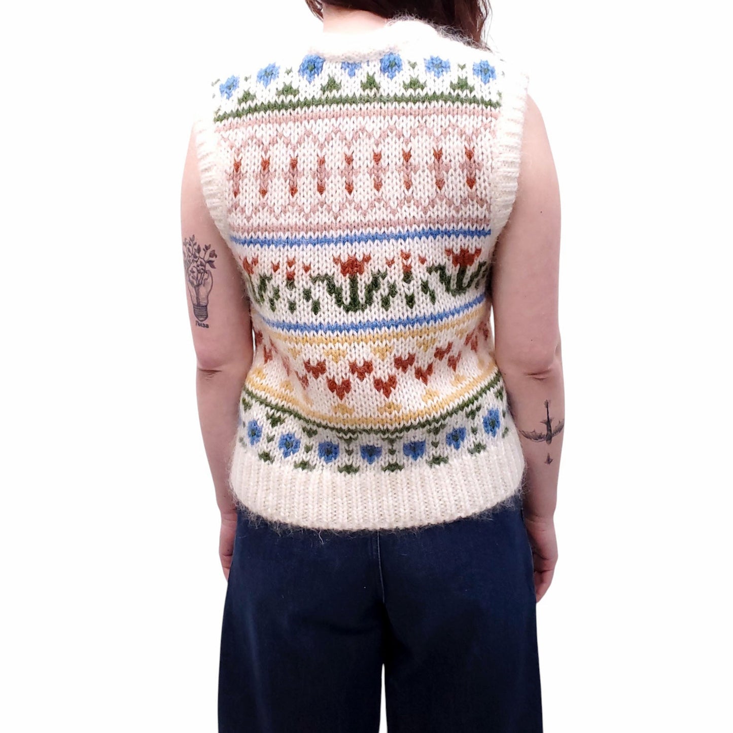 SAMSØE SAMSØE COLOURFUL KNIT VEST - SIZE S