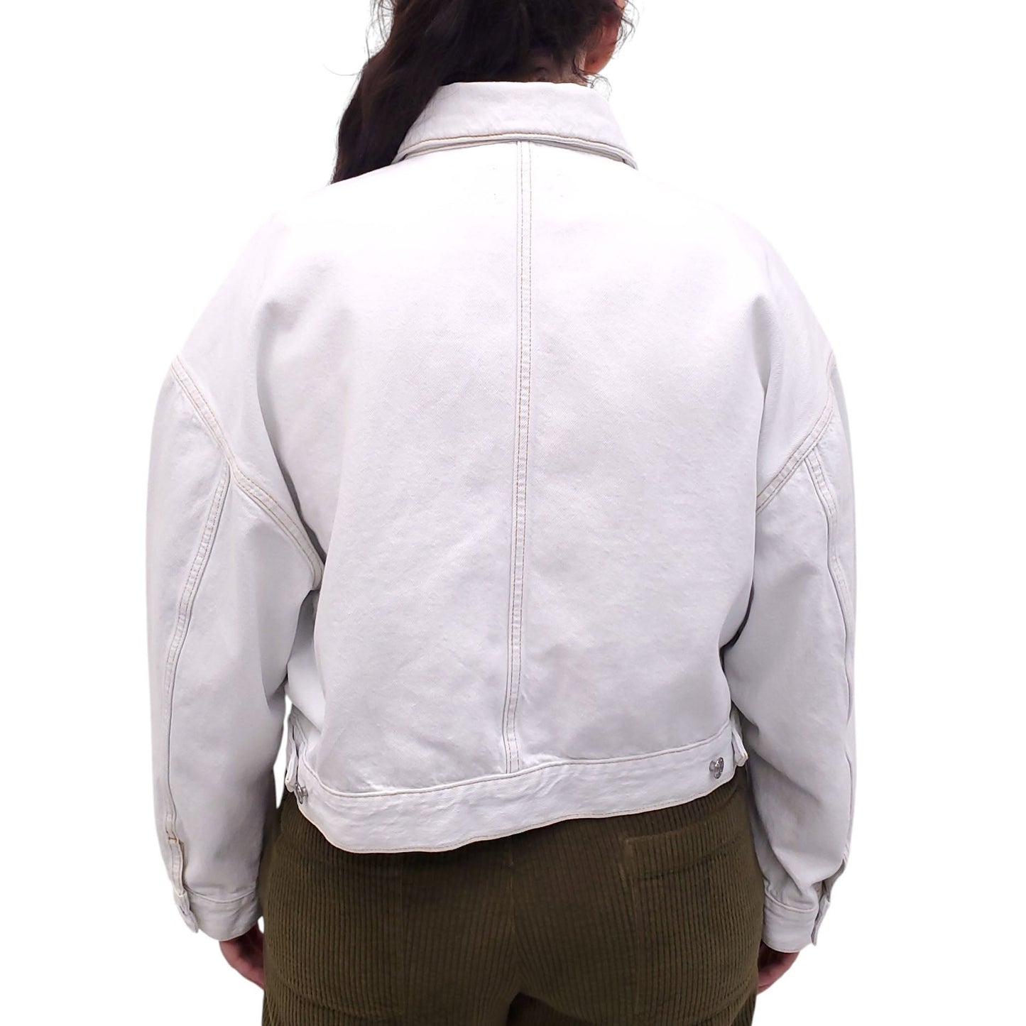 FRAME LIGHT WASH DENIM JACKET - SIZE M