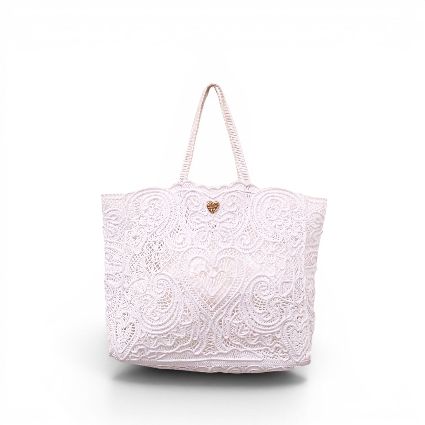 DOLCE & GABBANA LARGE BEATRICE CORDONETTO LACE TOTE BAG