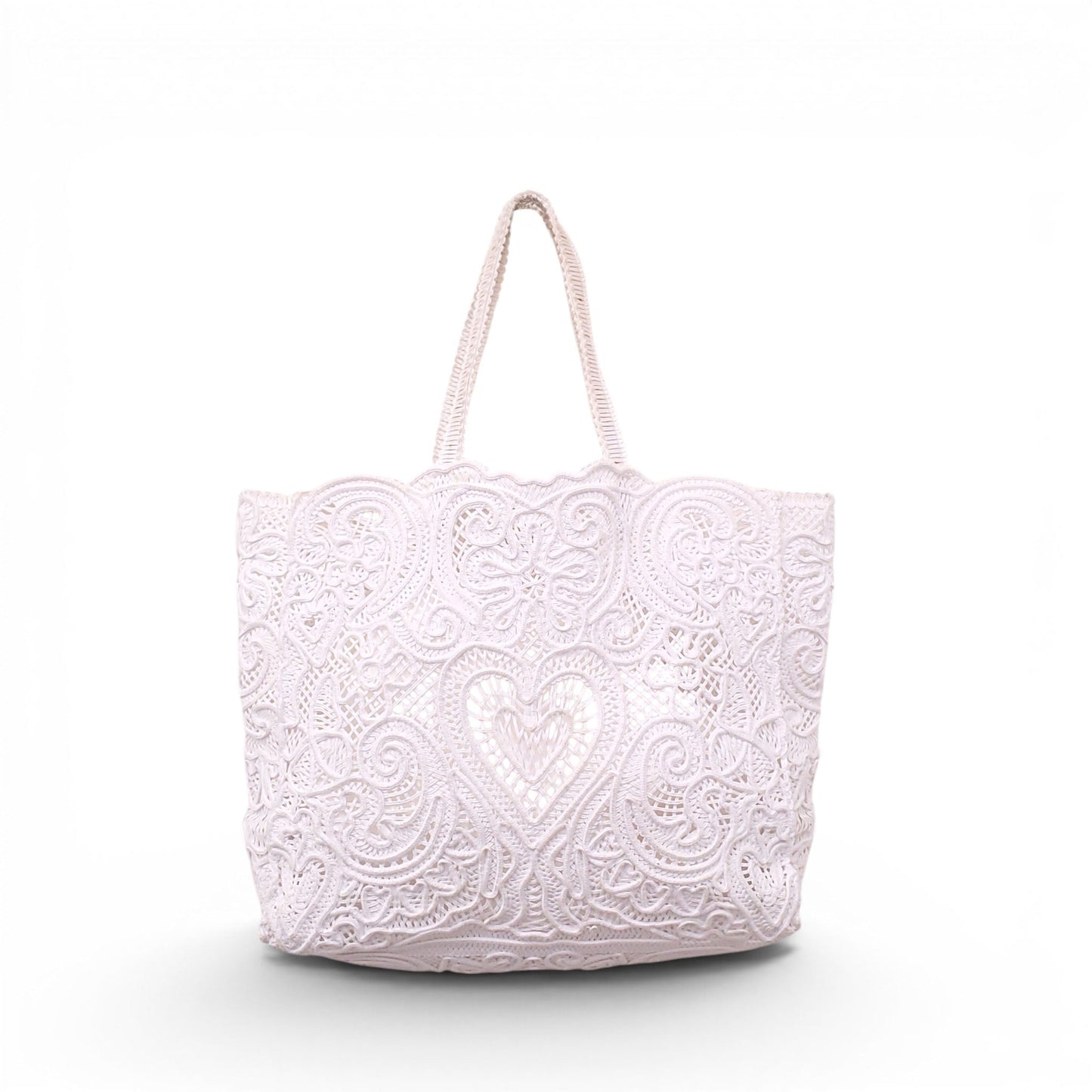 DOLCE & GABBANA LARGE BEATRICE CORDONETTO LACE TOTE BAG