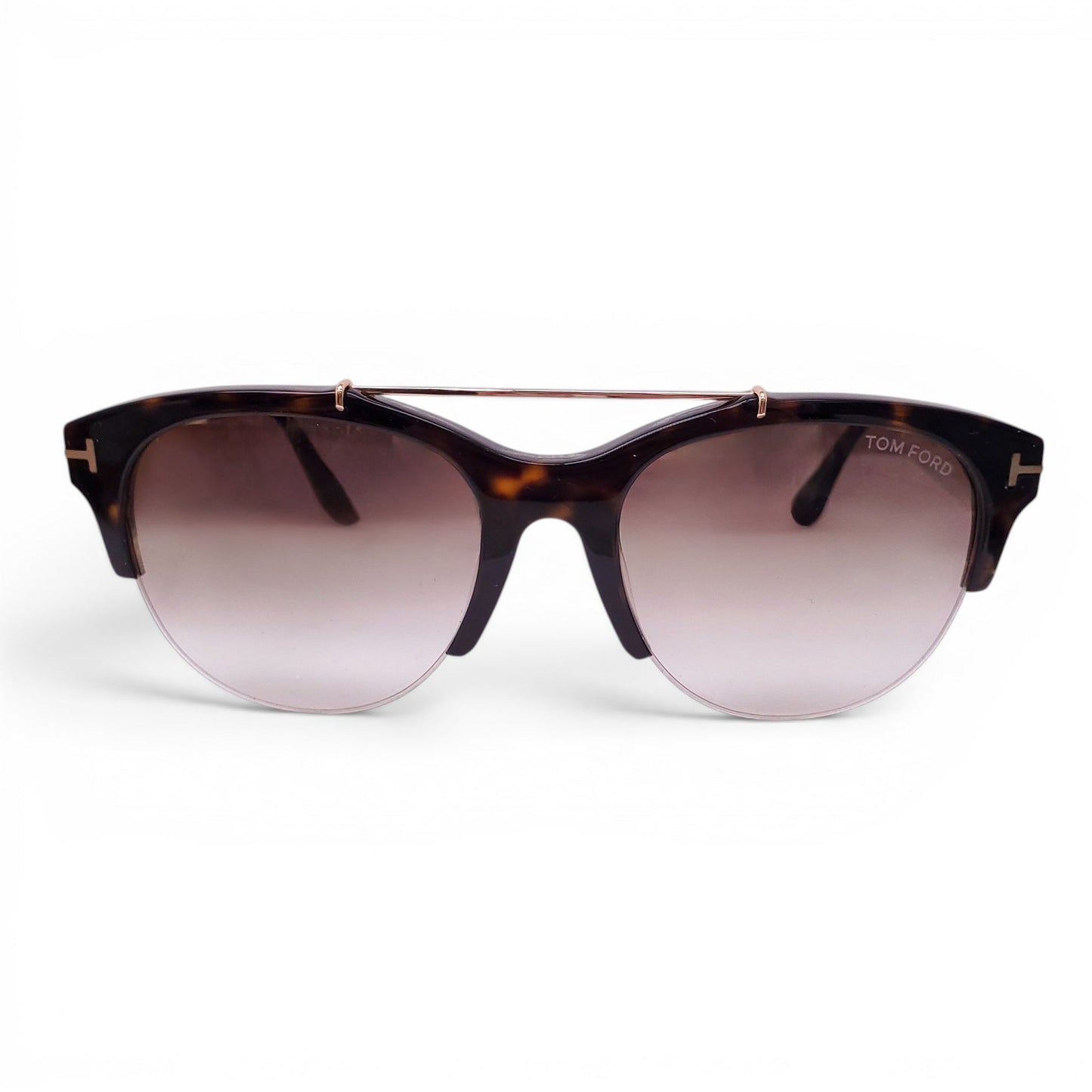 TOM FORD TORTOISE SHELL AND GOLD OMBRE LENS SUNGLASSES