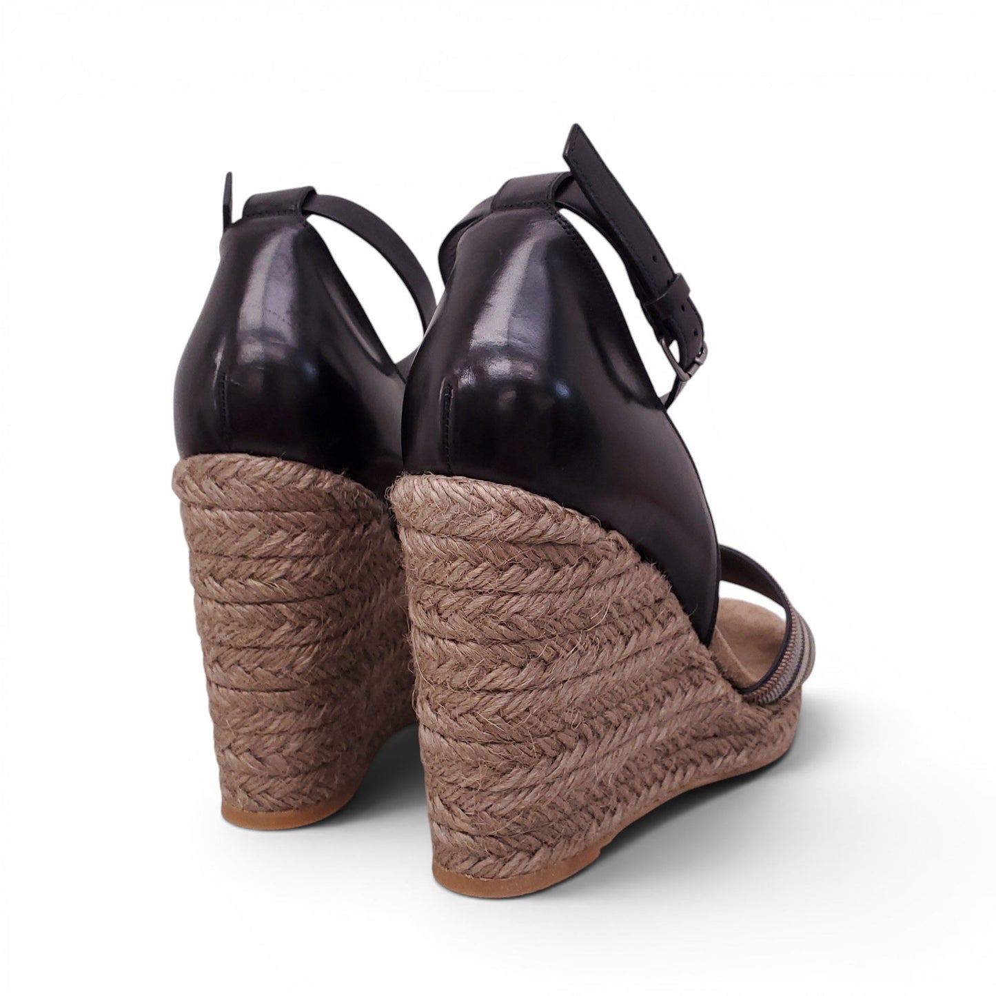 B.C. RAFFIA ESPADRILLES WITH MONILI DETAIL - SIZE 41