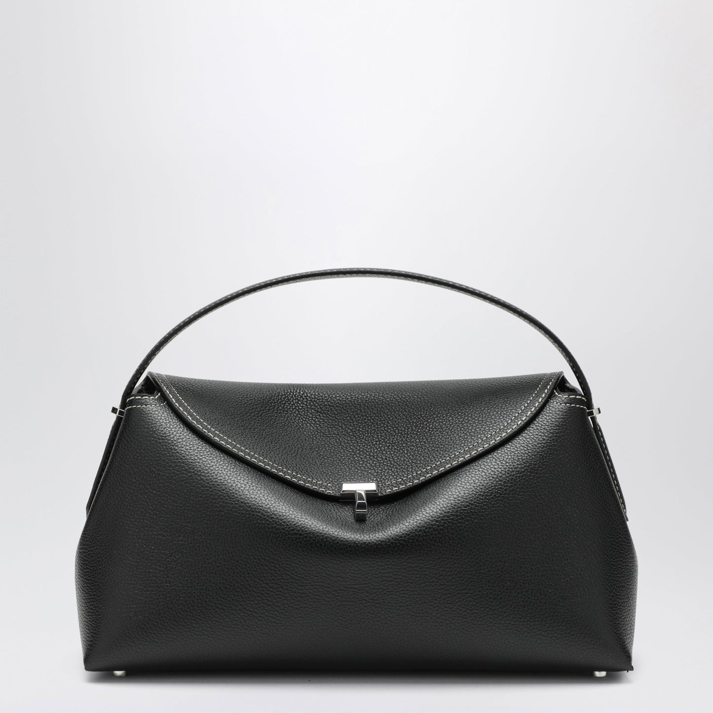 Toteme Everyday Bag In Black Grained Leather Women