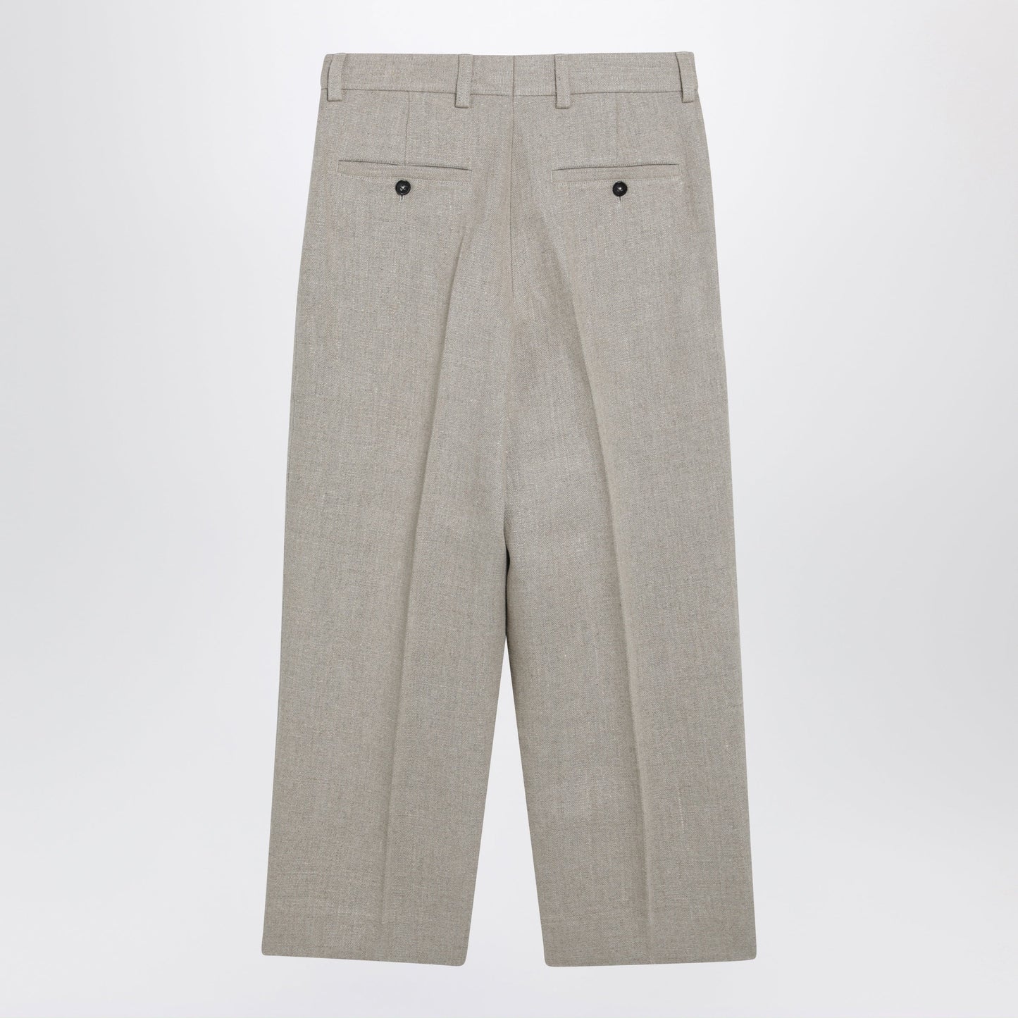 Toteme Beige High-Waisted Linen Shorts Women