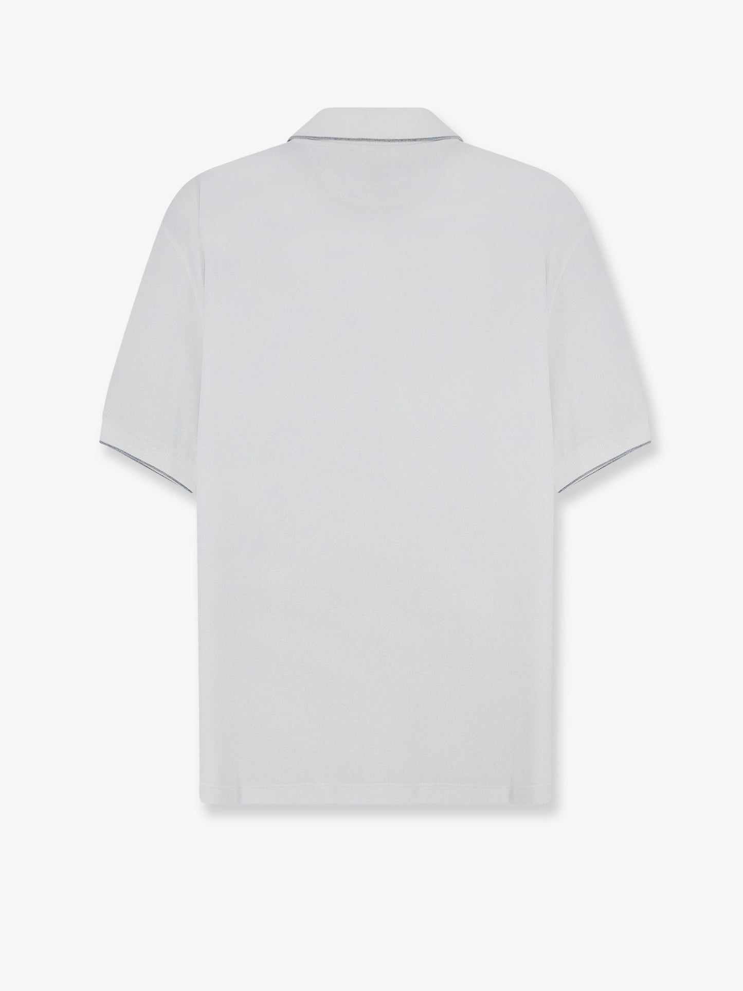 Brunello Cucinelli Men Technical Fabric Polo Shirt With Embroidered Logo On The Front
