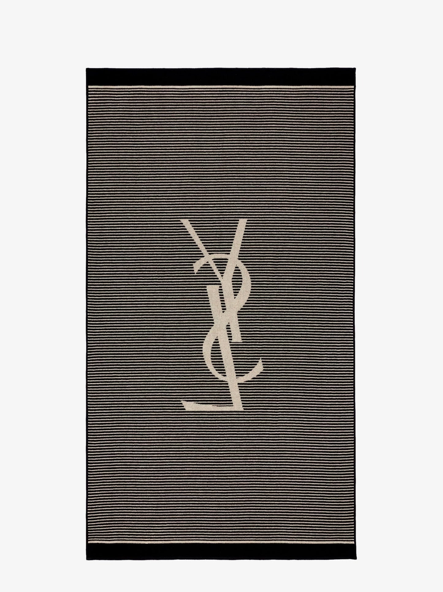 Saint Laurent Women Certified Cotton Striped Beach Towel