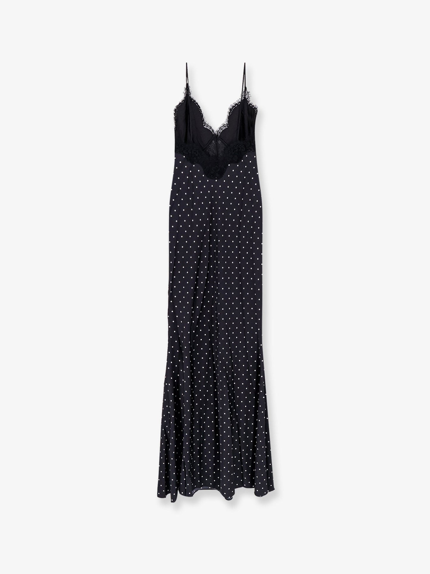 Self Portrait Women Polka-Dots Satin Long Dress