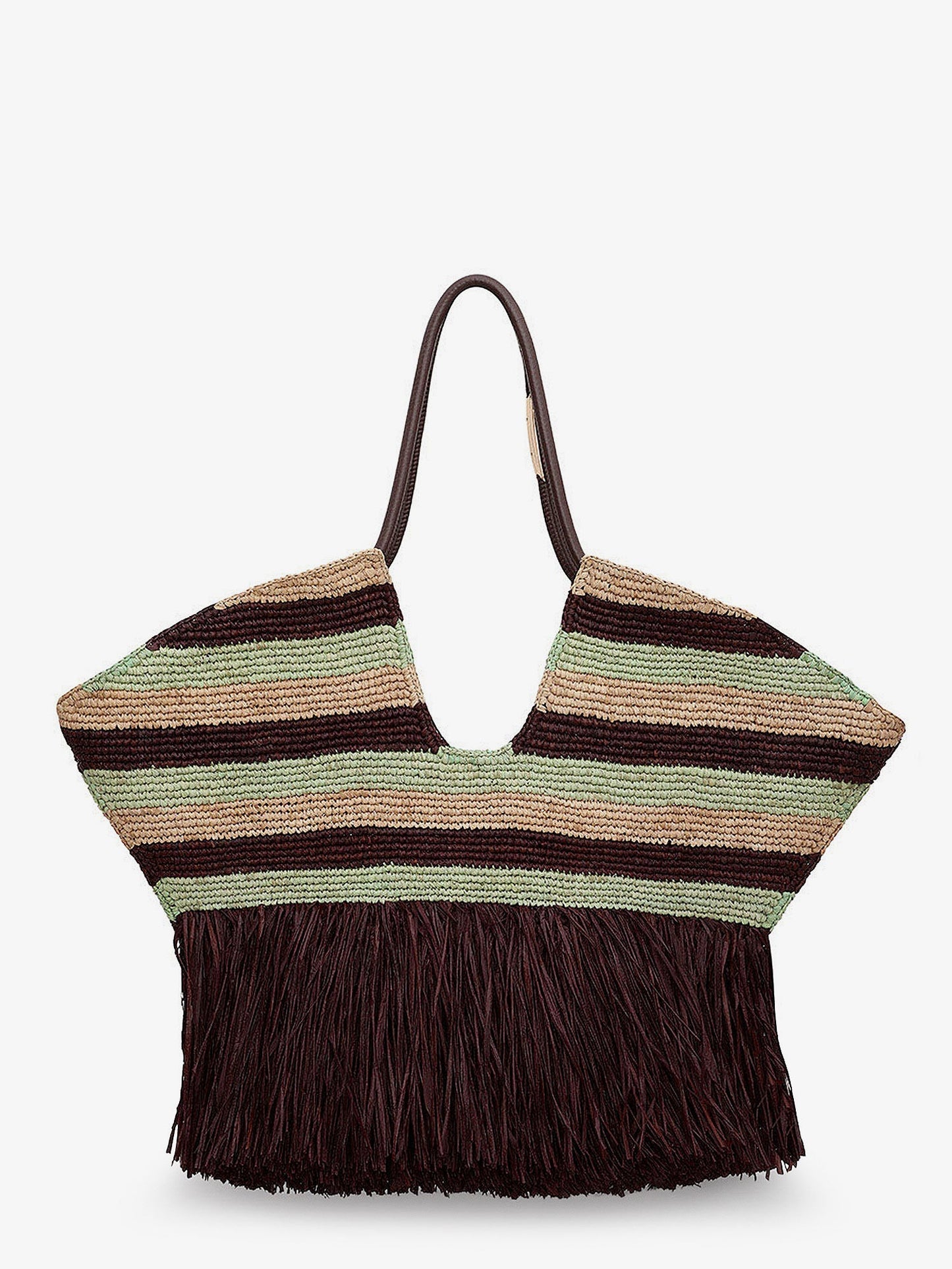 Zimmermann Women Golden Time Rafia Shoulder Bag With Fringe