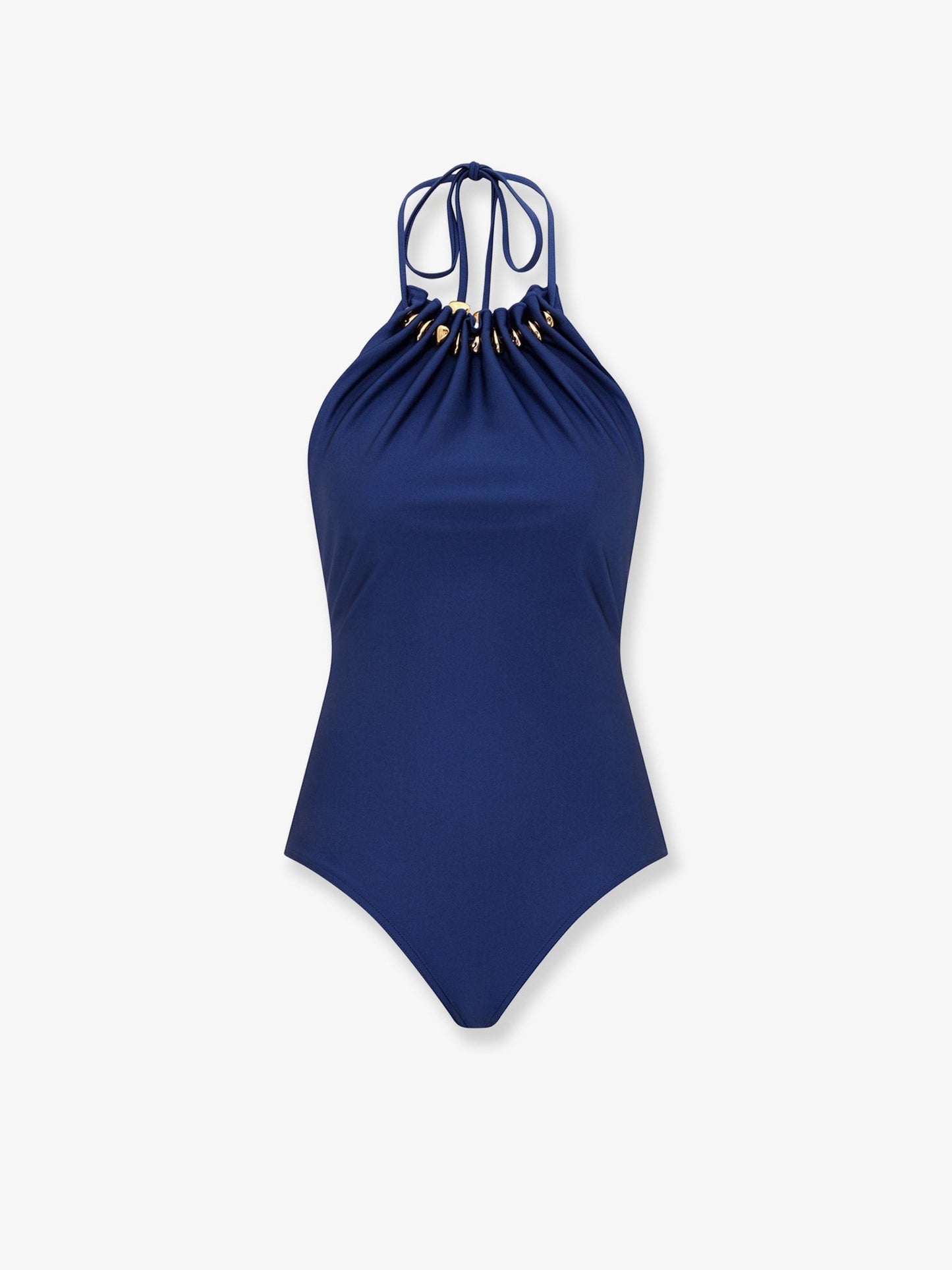 Zimmermann Women Aster One-Piece Swimsuit In Shiny Nylon With Bead Detail