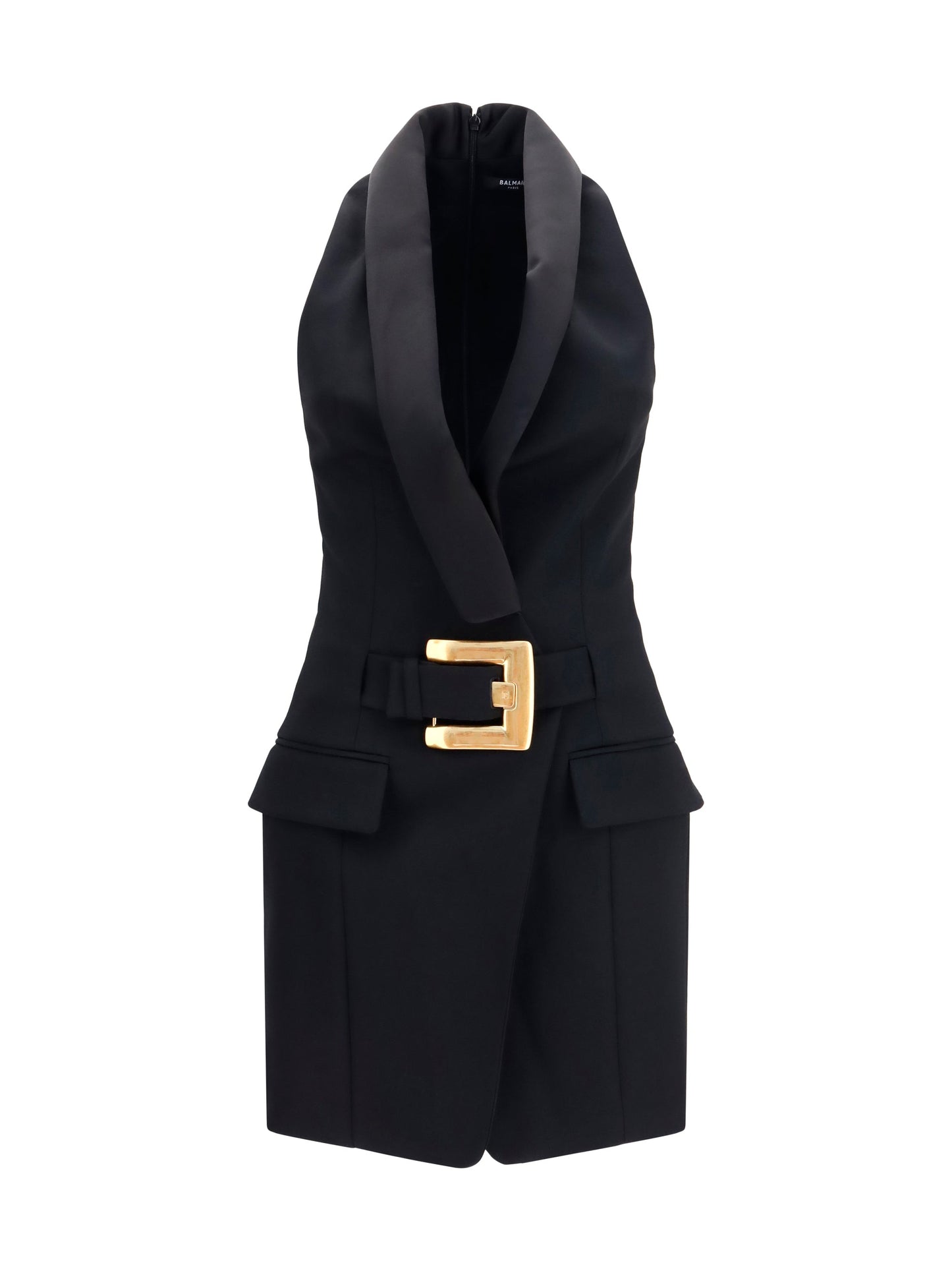 Balmain Women Grain De Poudre Belted Dress