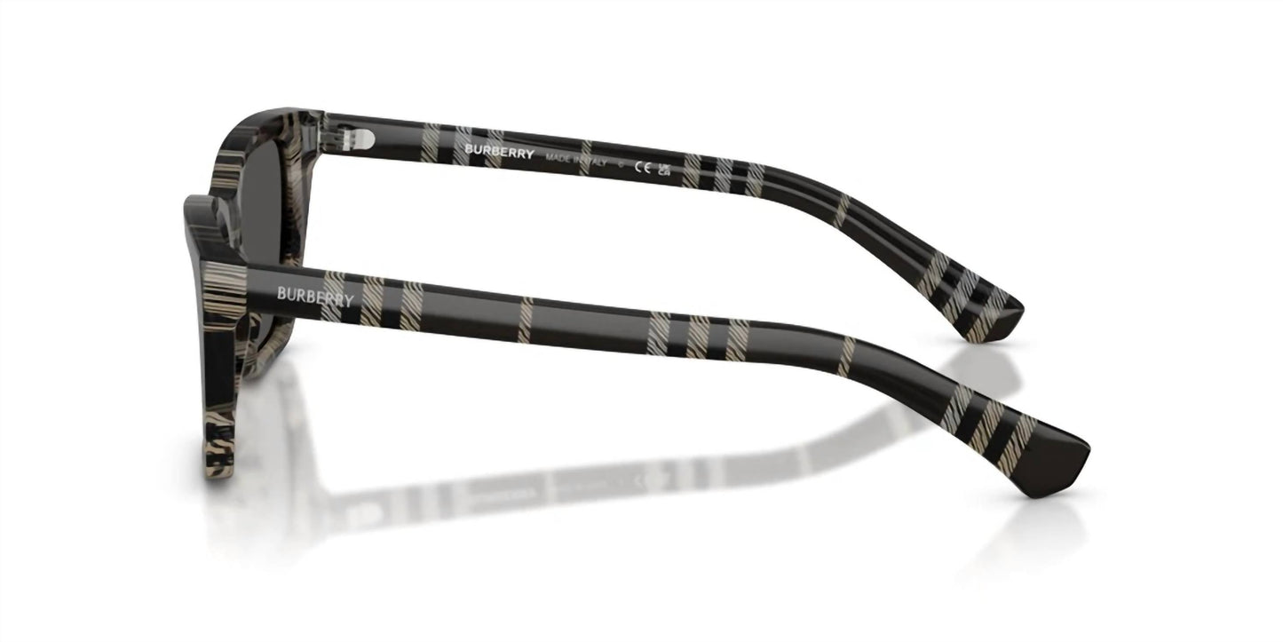 Women's Square Sunglasses In Grey Check