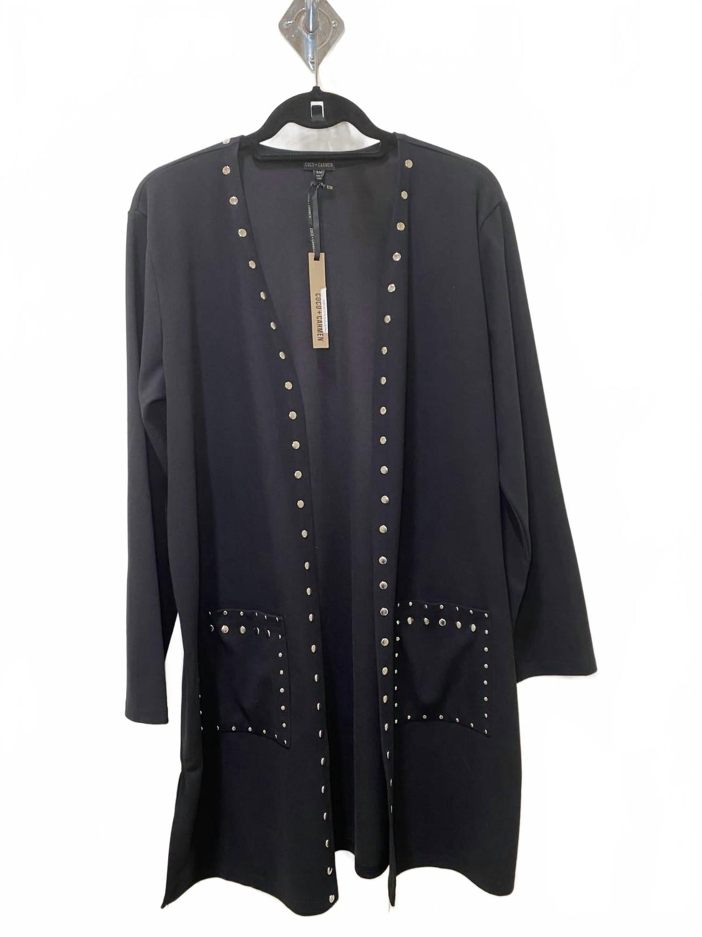 Aubree Long Cardigan In Black