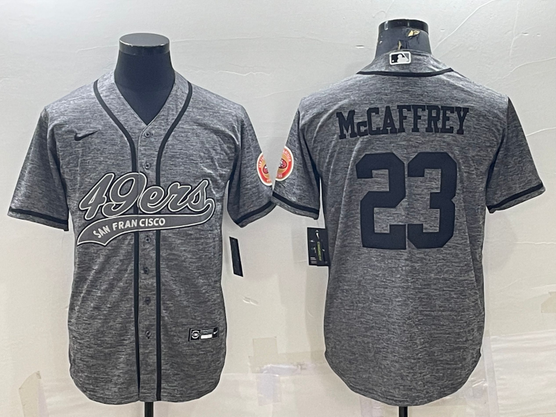 Men's San Francisco 49ers Christian McCaffrey #23 Grey Game jersey Joint Edition