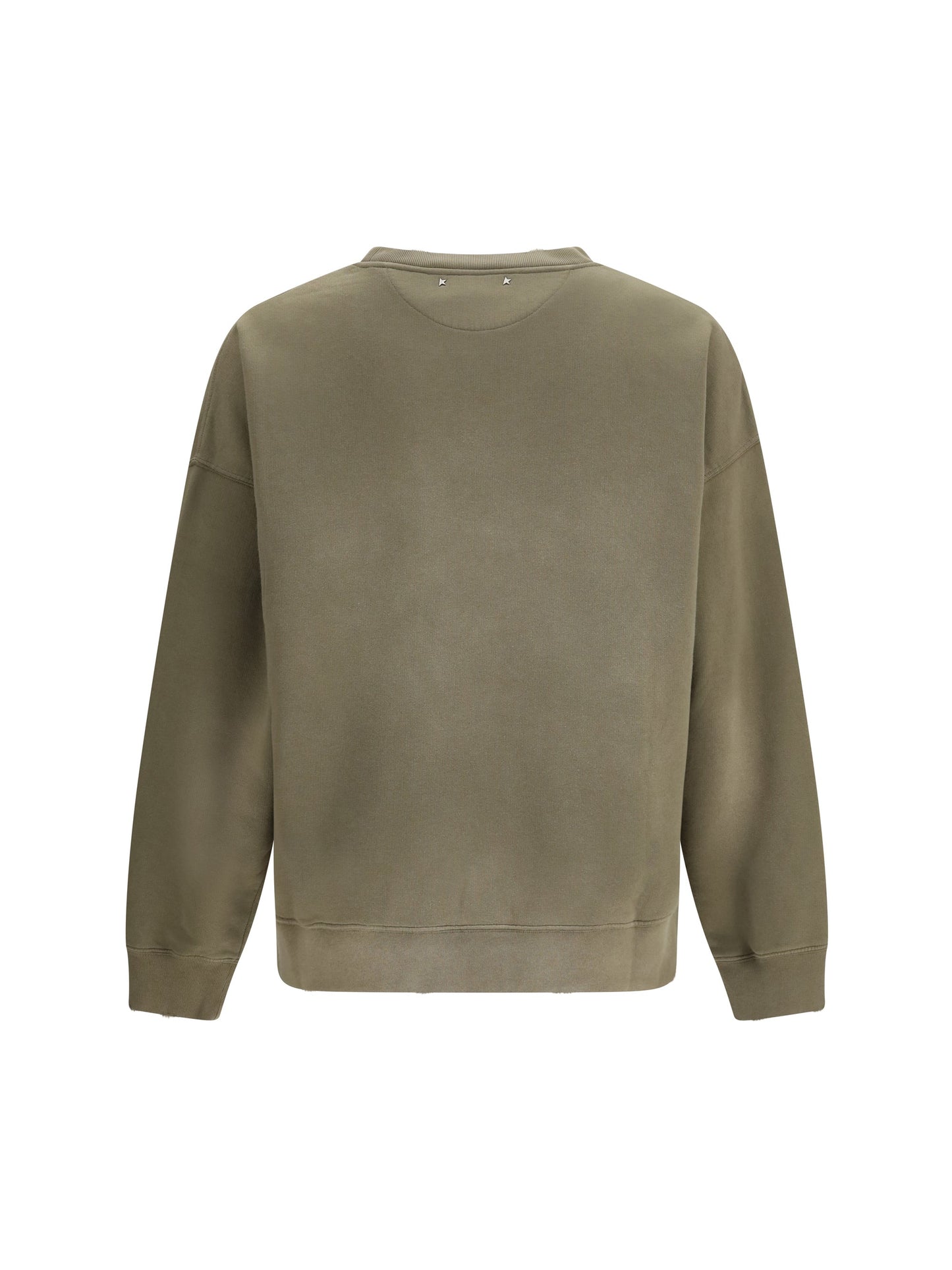 Golden Goose Men Journey Unisex Crew Neck In Garment-Dyed Cotton Fleece