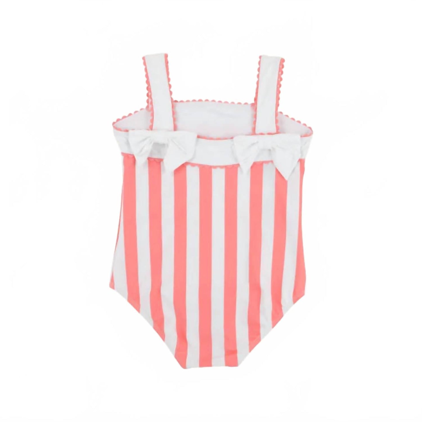 Girl's Shannon Bow Bathing Suit In Caicos Cabana Stripe