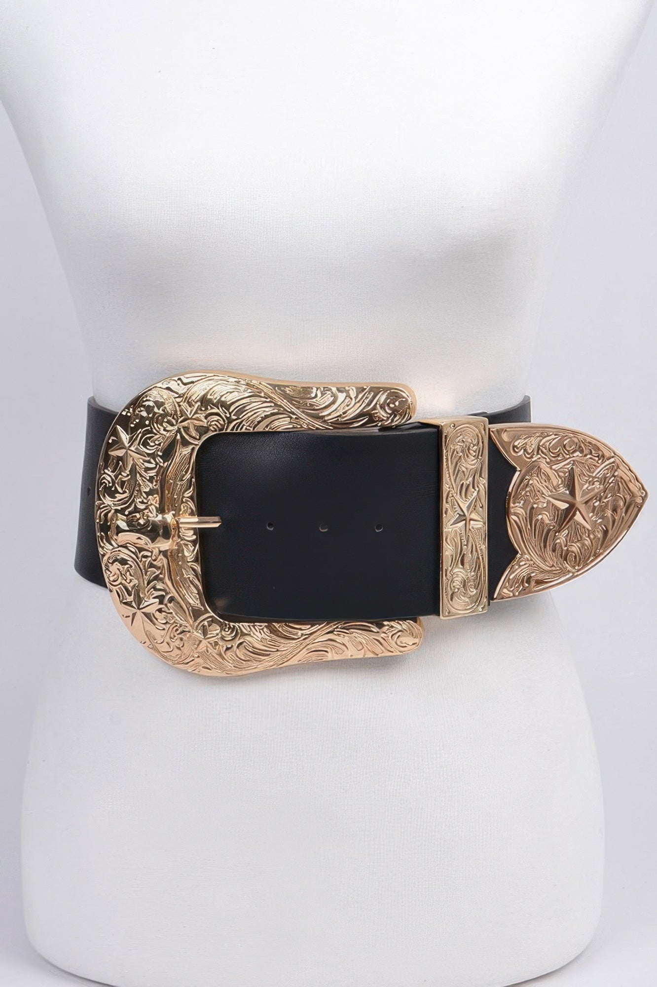 Wide Plus Size Waist Belt with Big Buckle Design