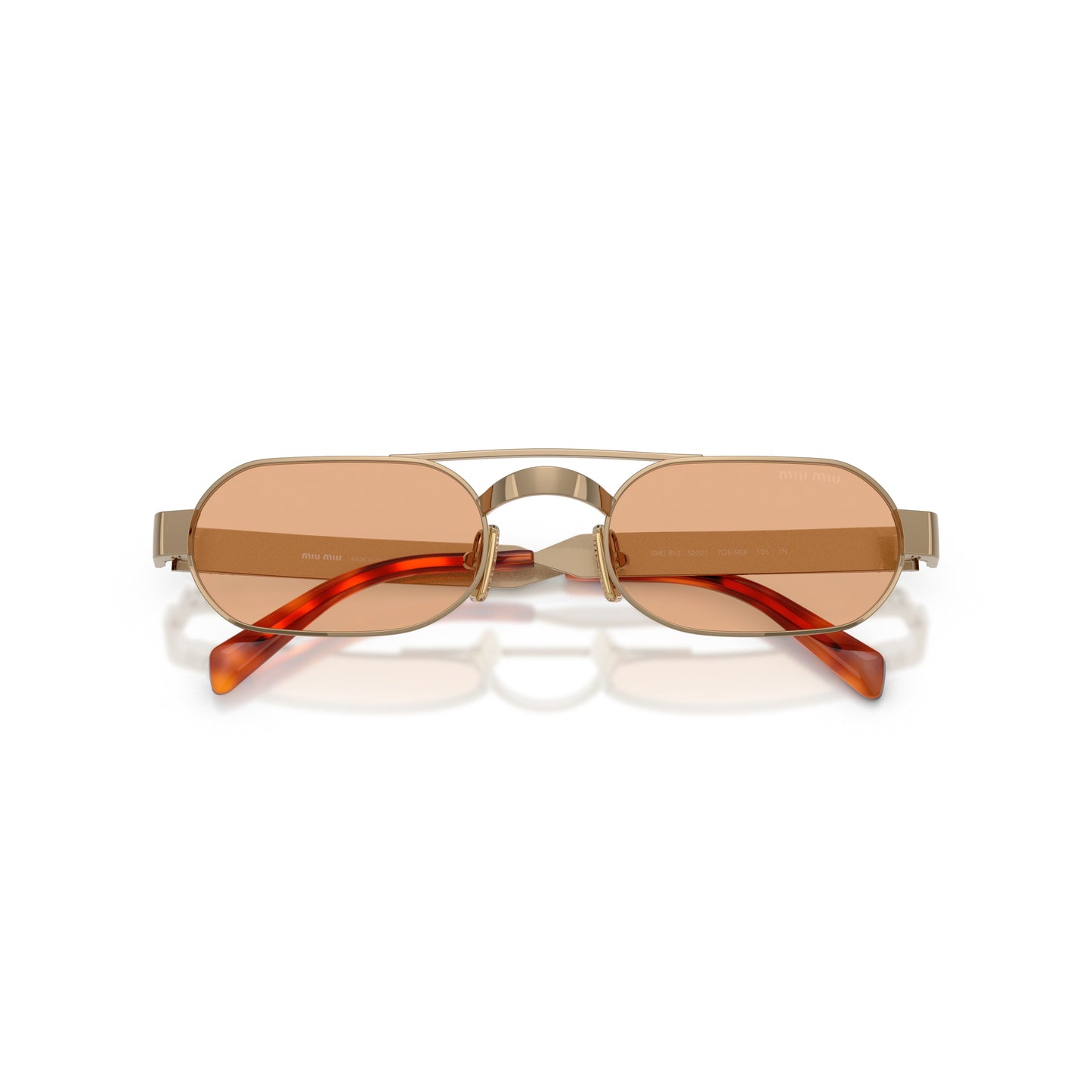0Mu B52S Rectangular Metal Frame Sunglasses