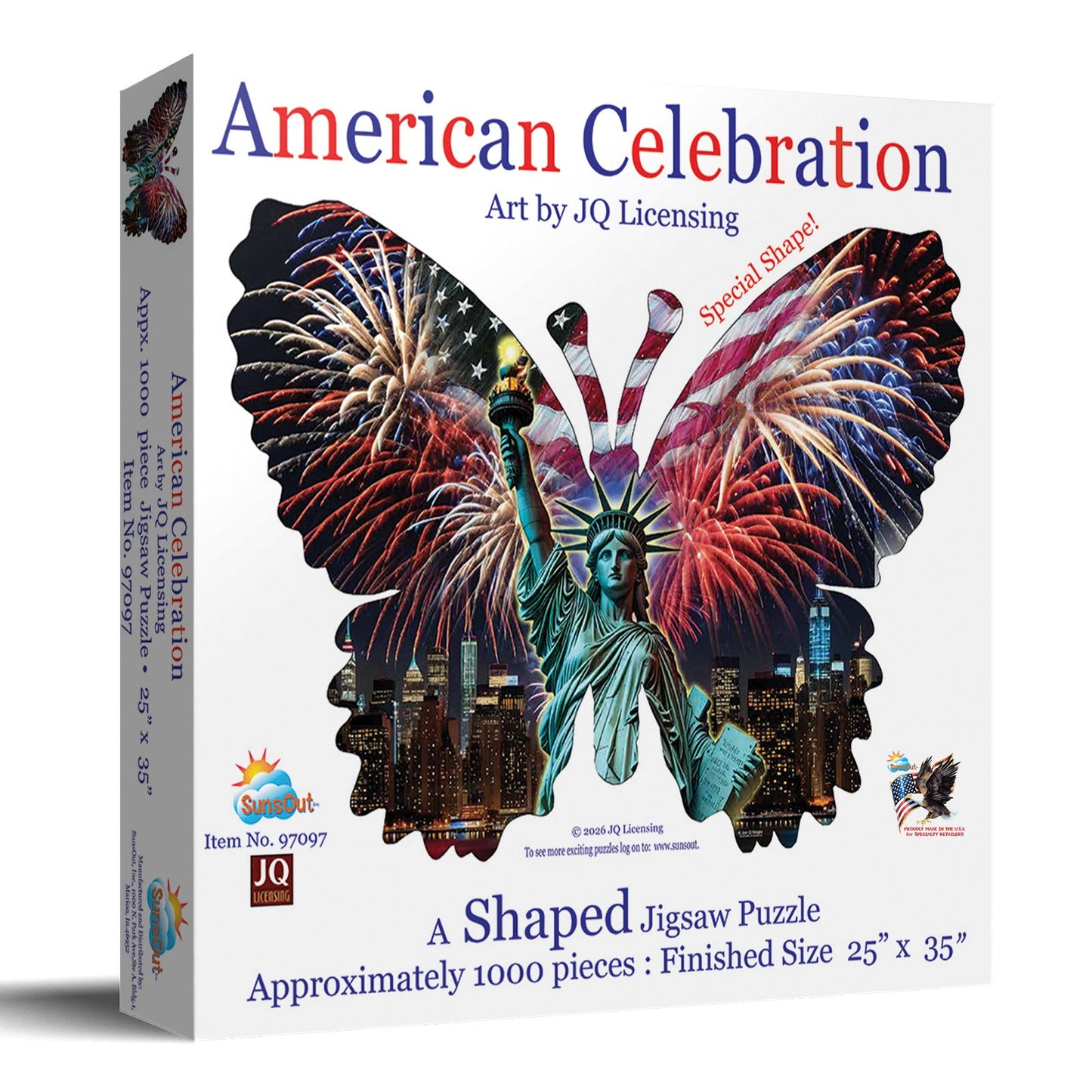 American Celebration 1000 piece Jigsaw Puzzle for Adults Shaped Fourth of July