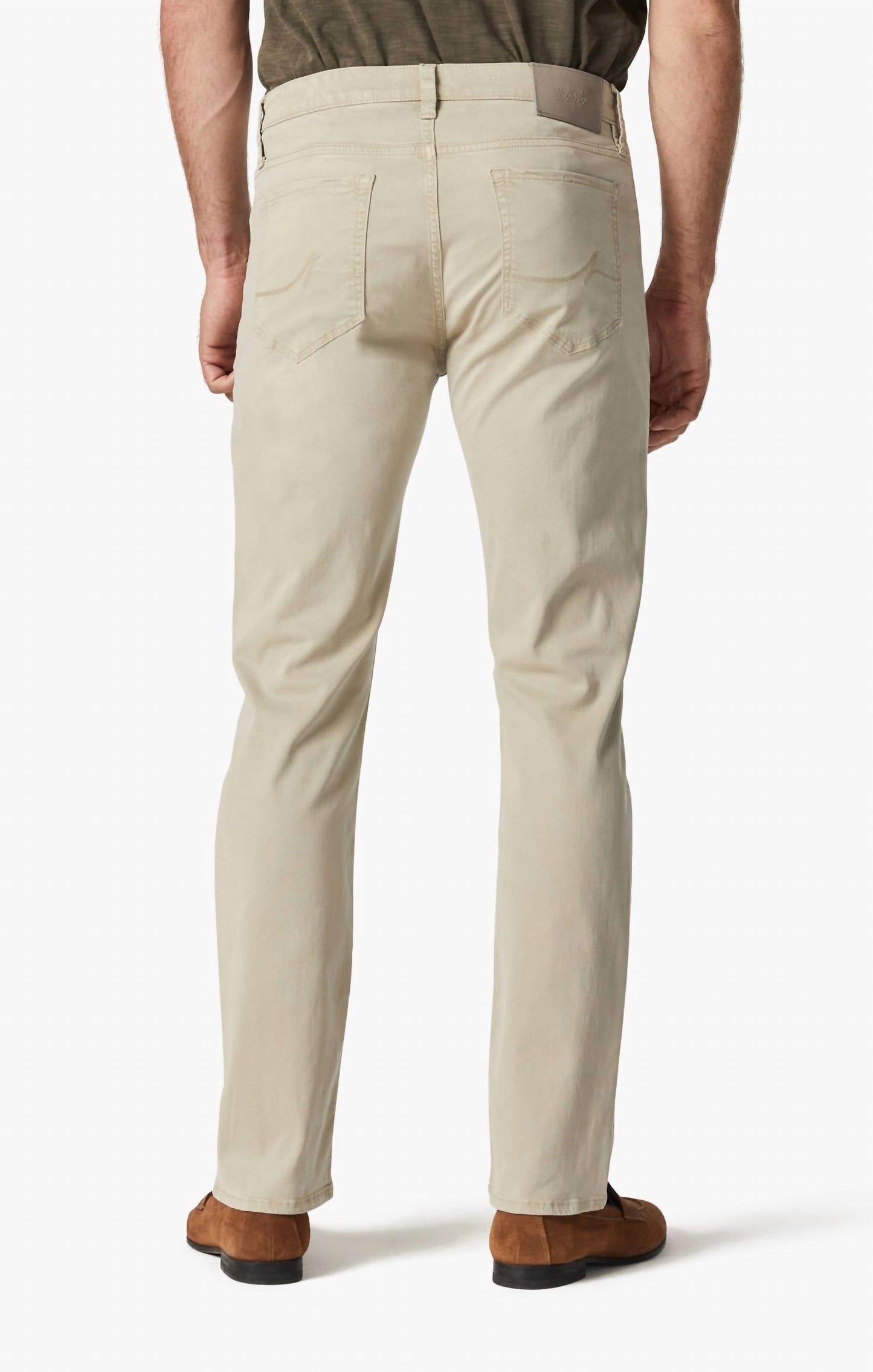 Charisma Relaxed Straight Leg Pants In Aluminum Twill