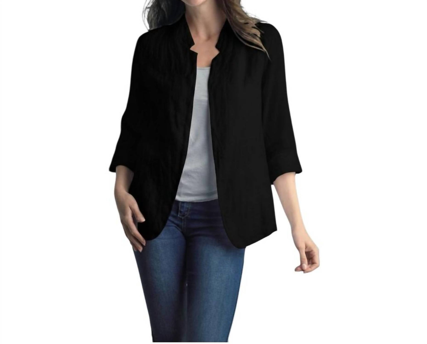 Linen Love Jacket In Black