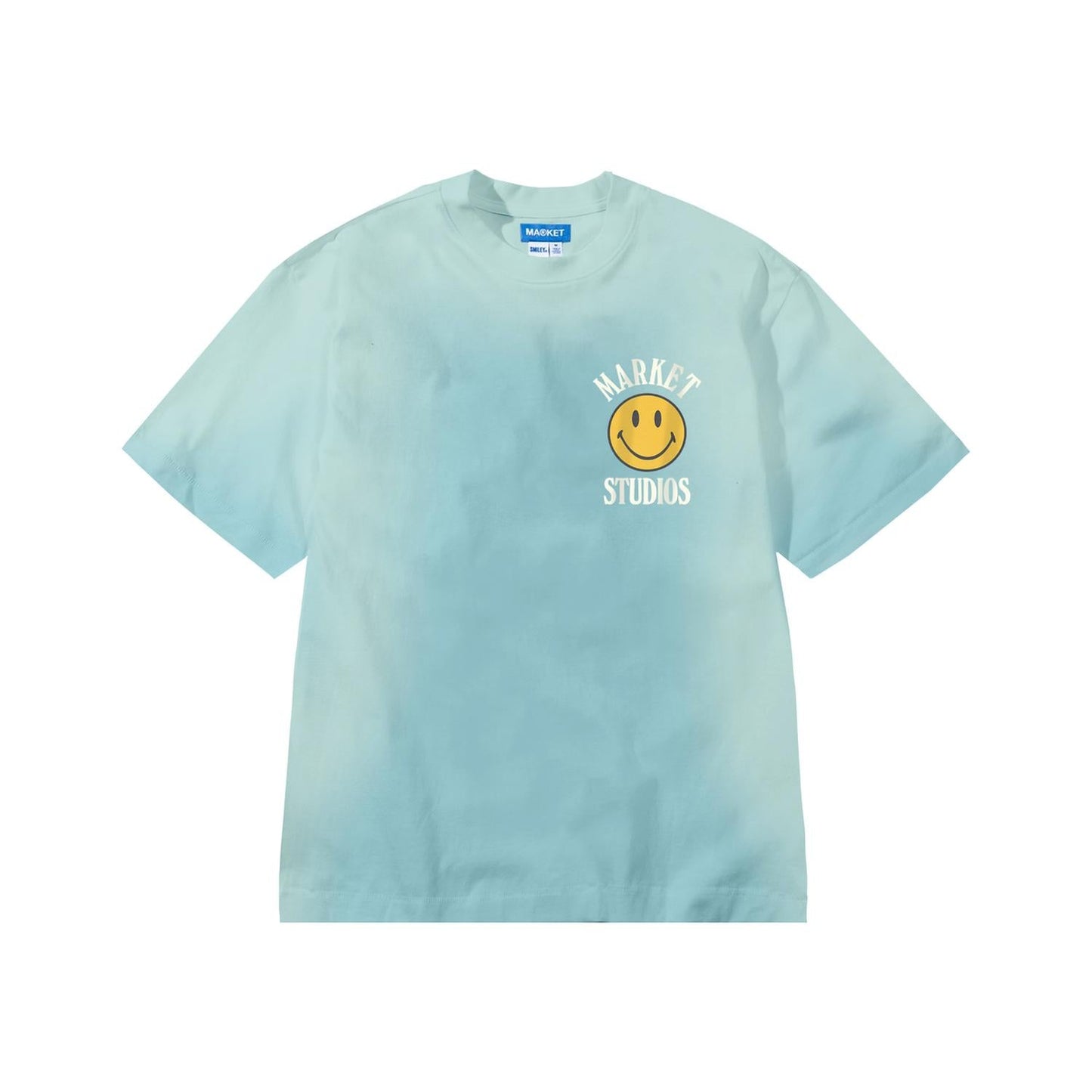 Men's Smiley Upside Down Lockup T-Shirt In Retro Blue