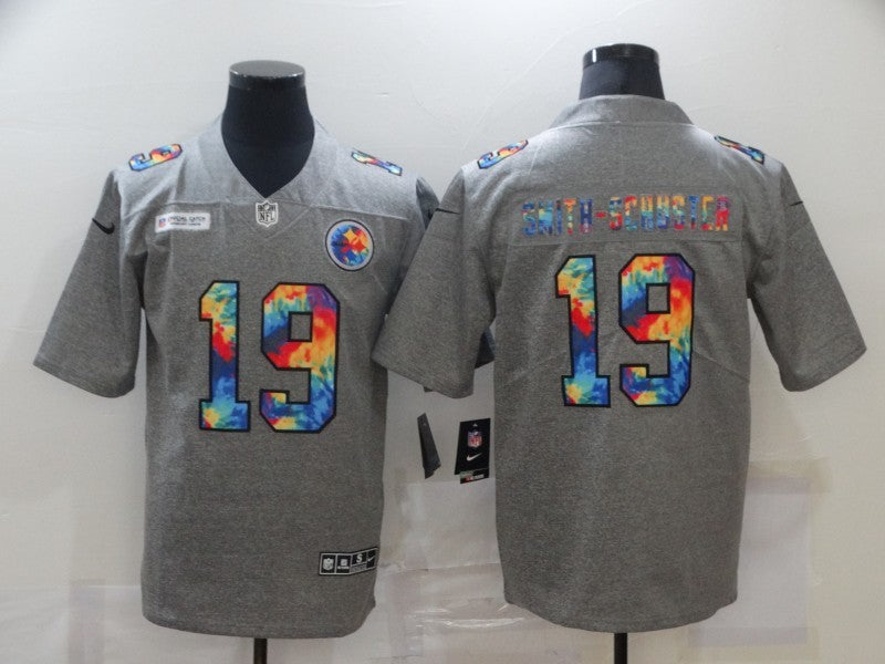 Men's Pittsburgh Steelers JuJu Smith-Schuster #19 Gray Player Game jersey