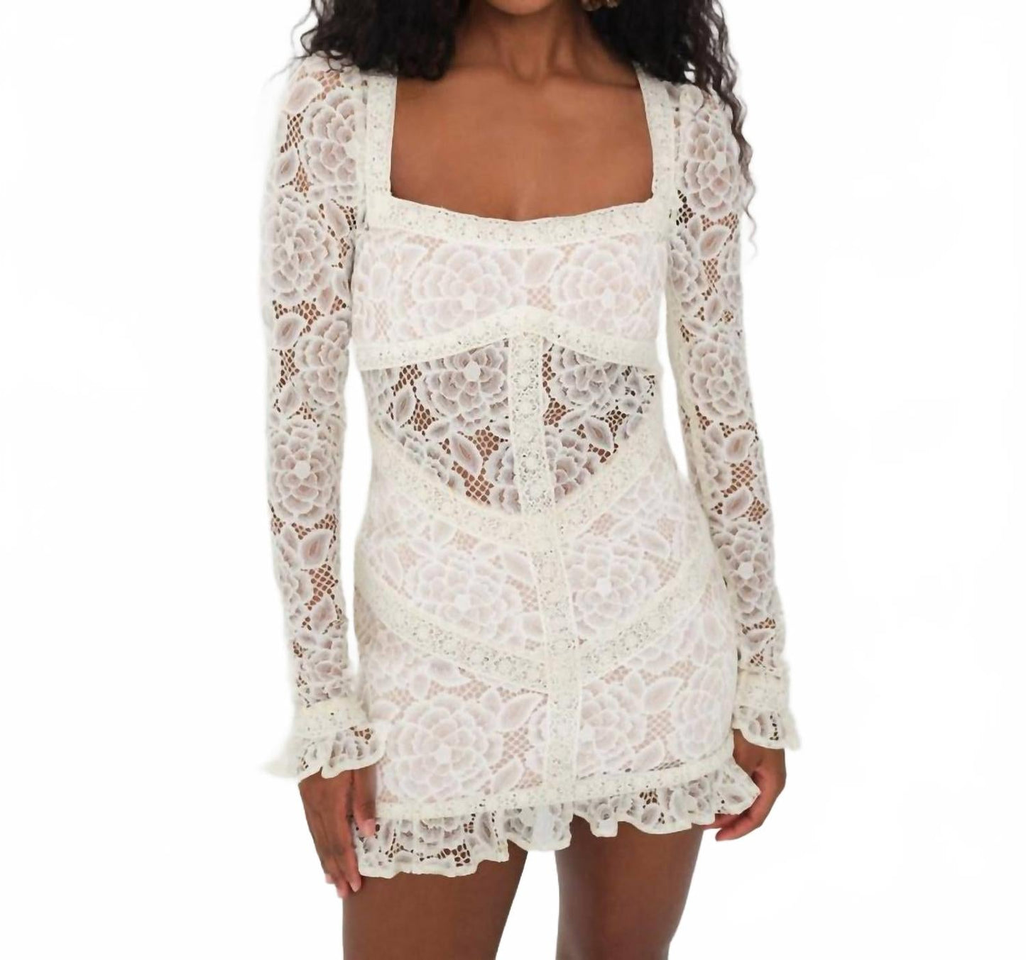 Cleo Mini Dress In White